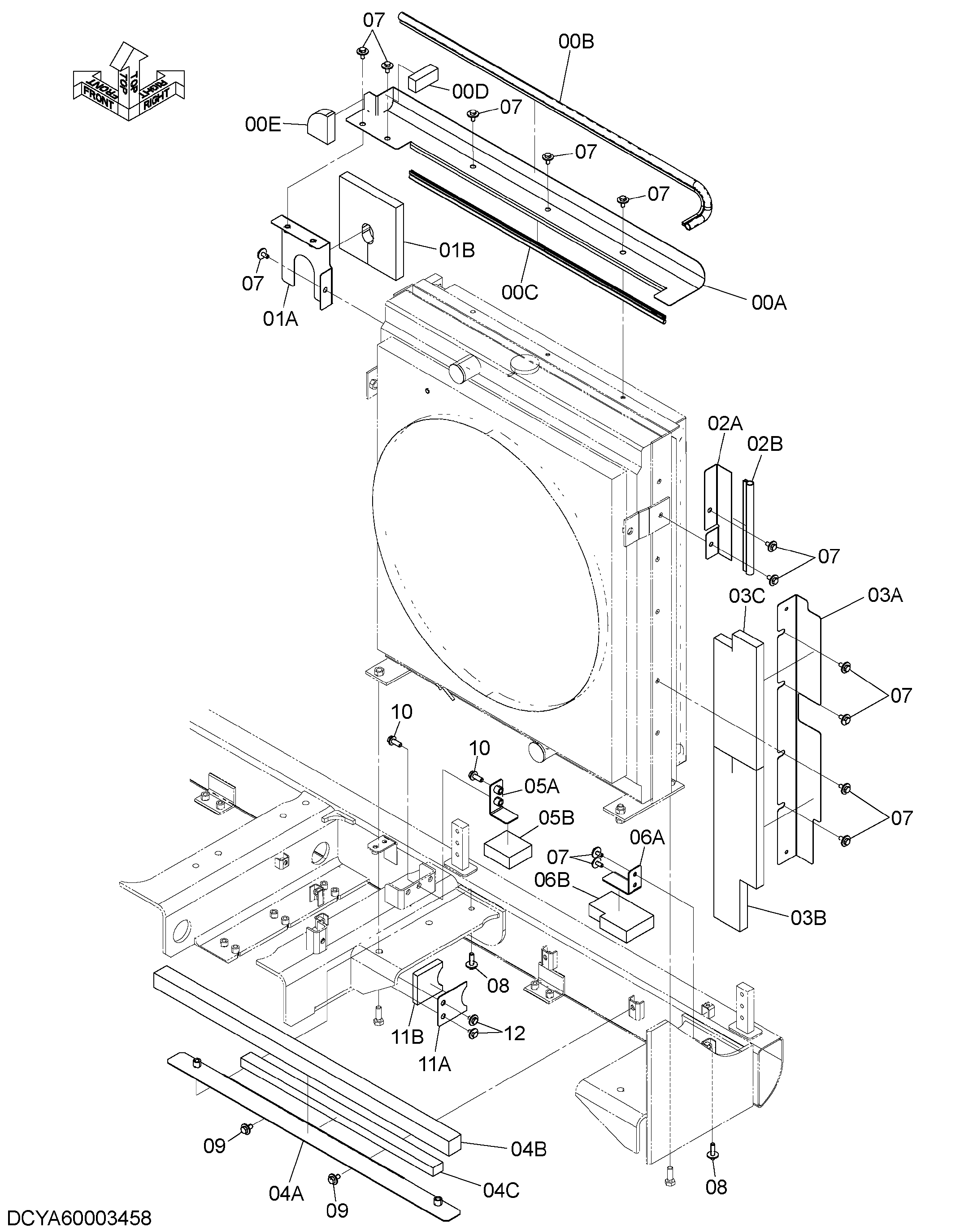 Схема Анти киркулатион крышка HITACHI ZX470-5G