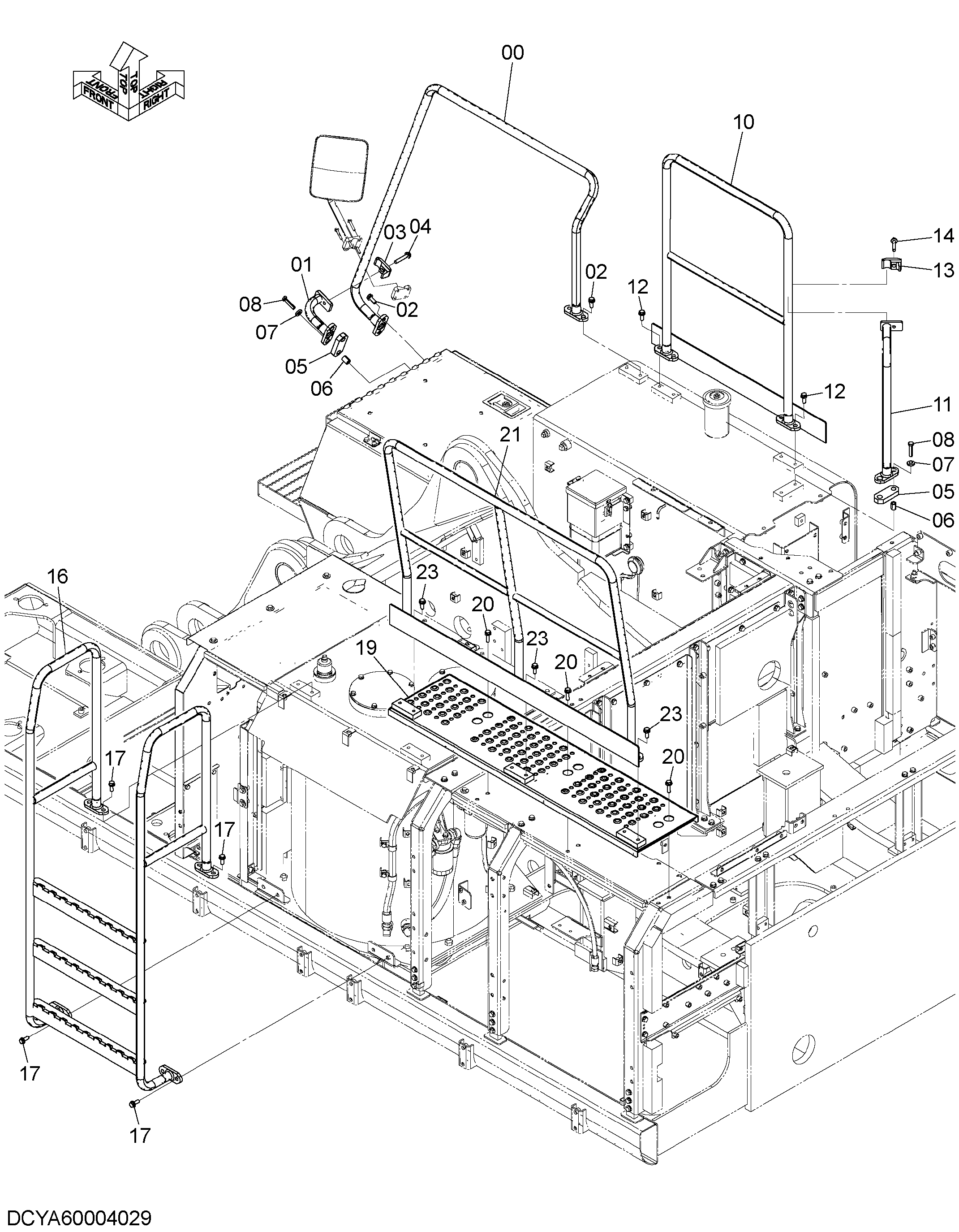 Схема Поручень HITACHI ZX470H-5G