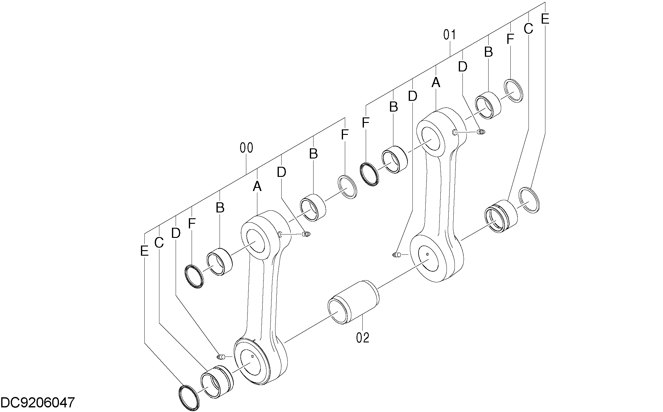 Схема A тяга (тип H18LD, тип H20LD) HITACHI ZX350LCN-5B