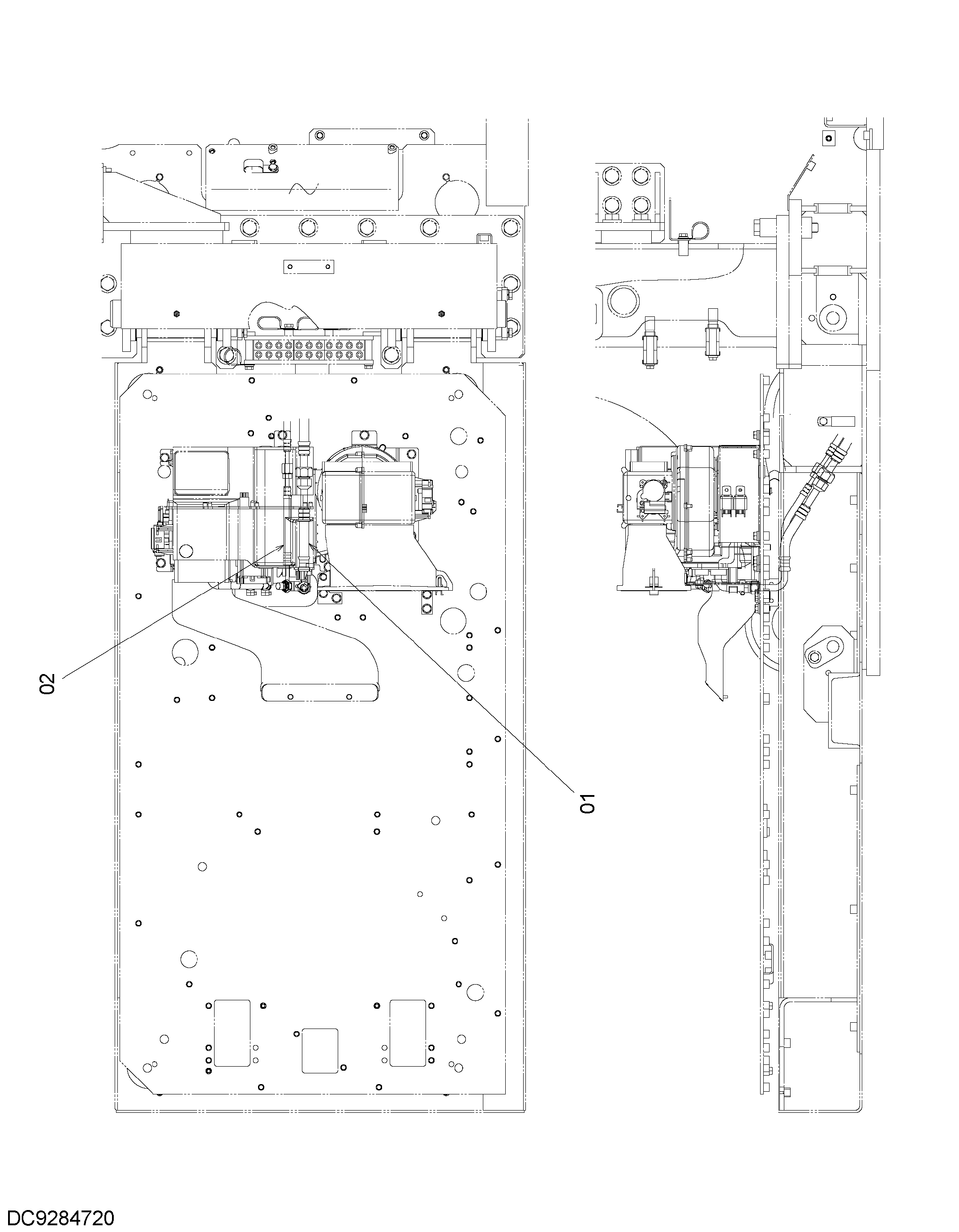Схема Кондиционер. детали (3)(пол) HITACHI ZX470H-3