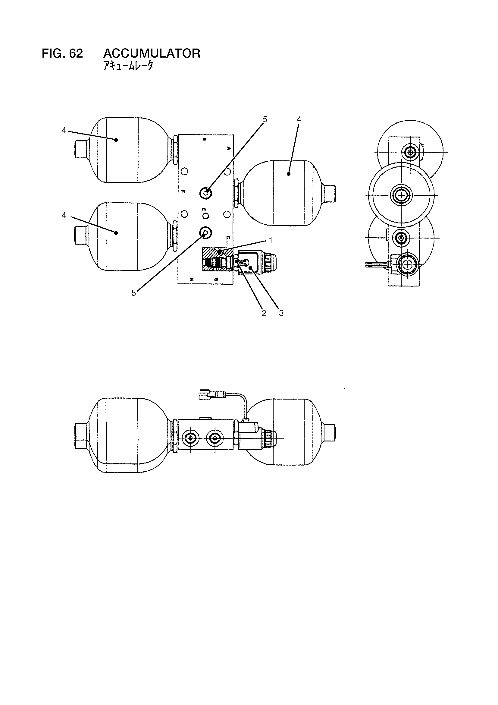 Схема Гидроаккумулятор HITACHI LX130-7