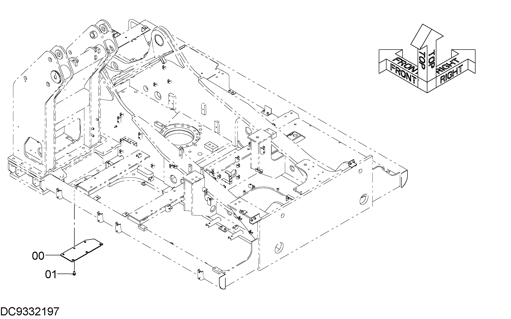 Схема Крышка (нижний) HITACHI ZX450-3