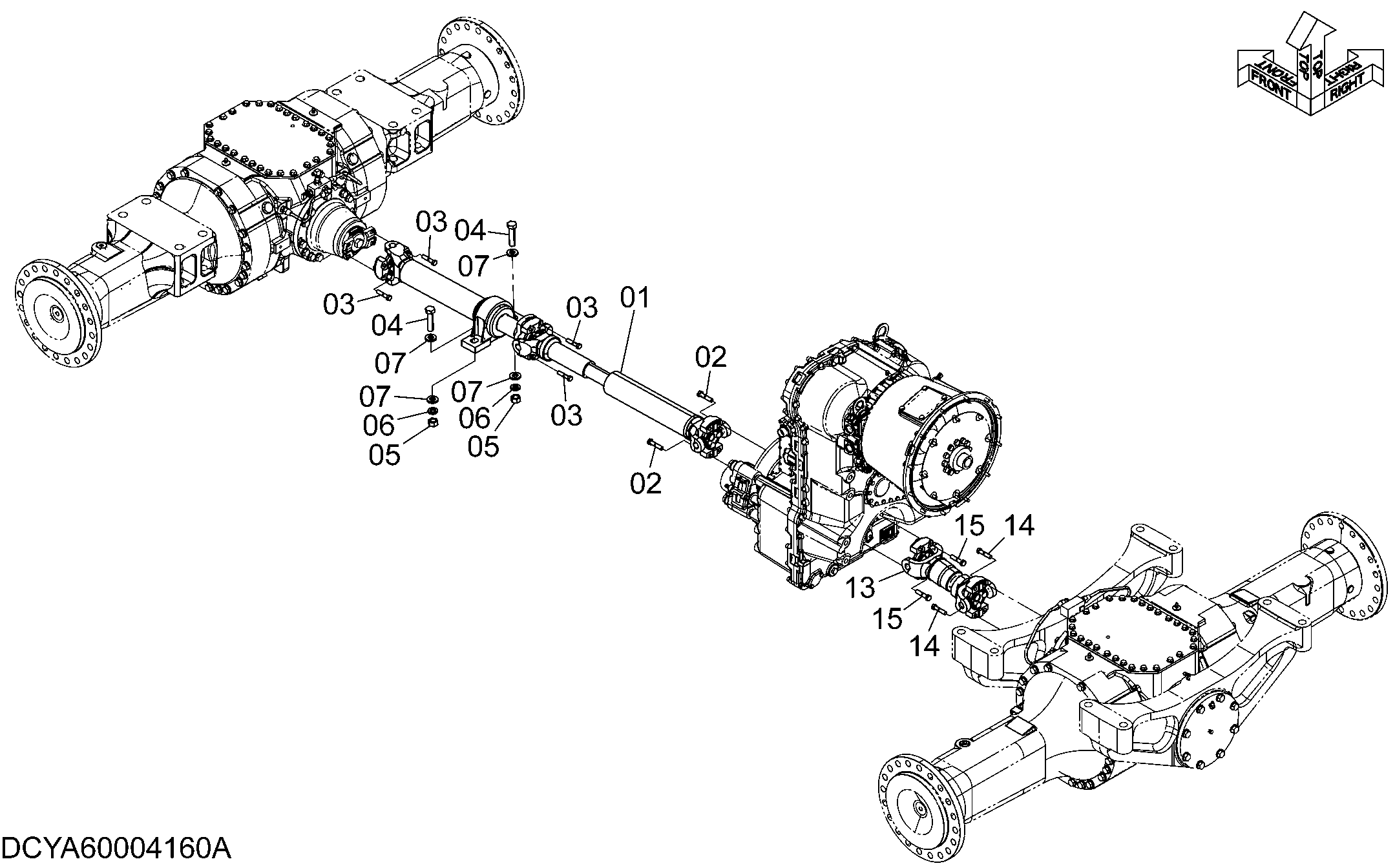 Схема Карданный вал вал HITACHI ZW250-5B