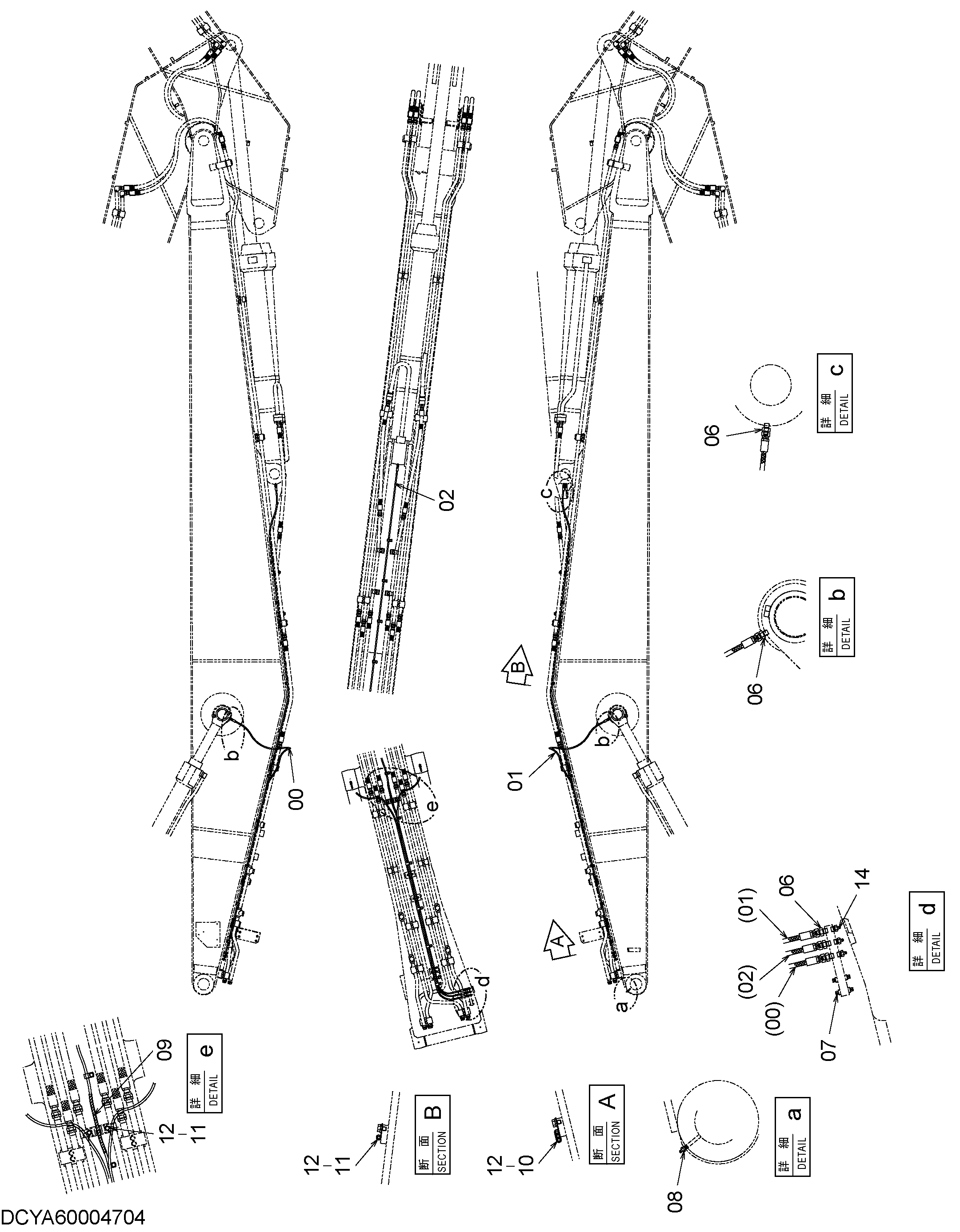 Схема Трубопроводы системы смазки HITACHI ZX330-3G