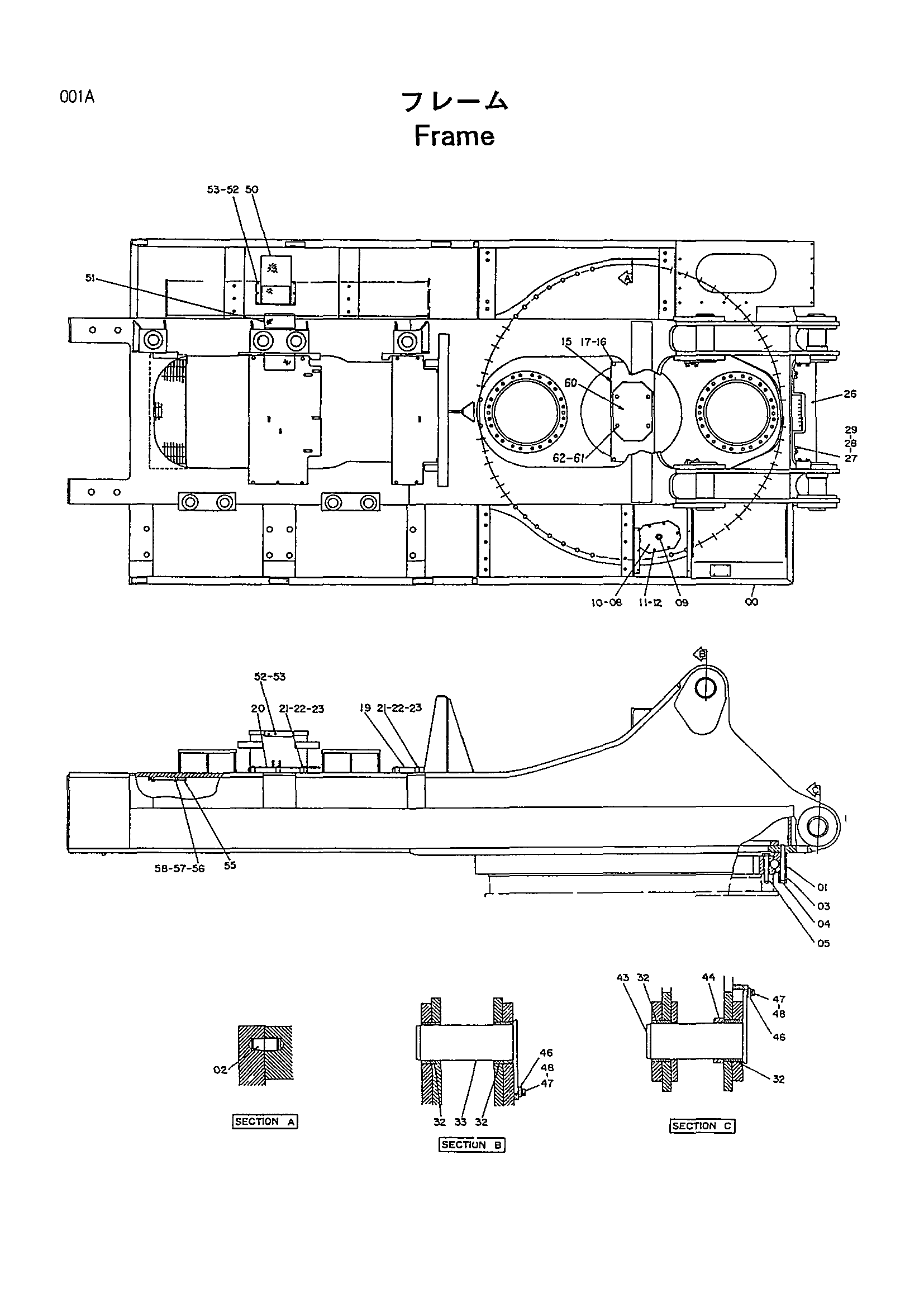 Схема Рама HITACHI EX1800