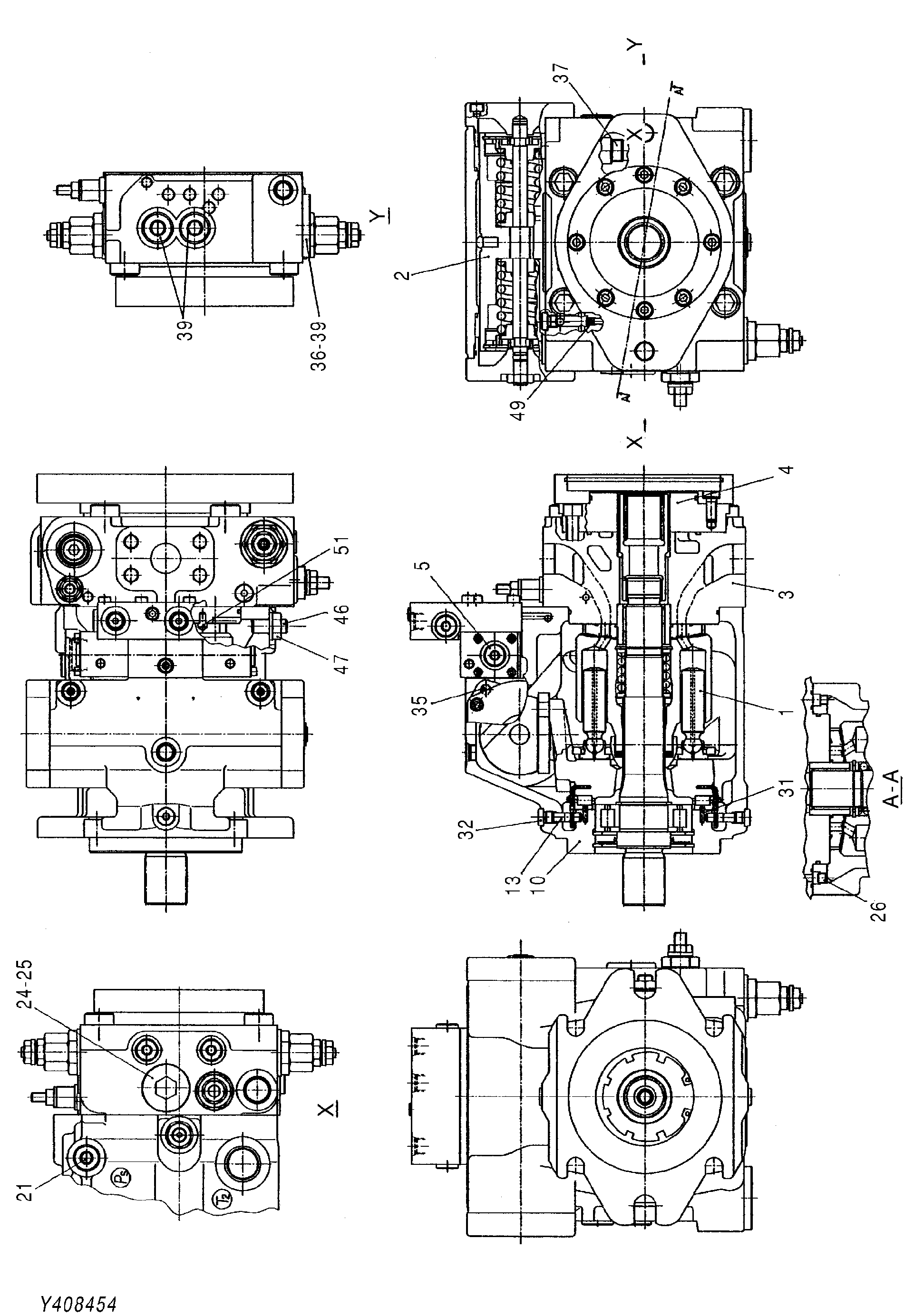Схема Поршневой насос HITACHI EG65R-3