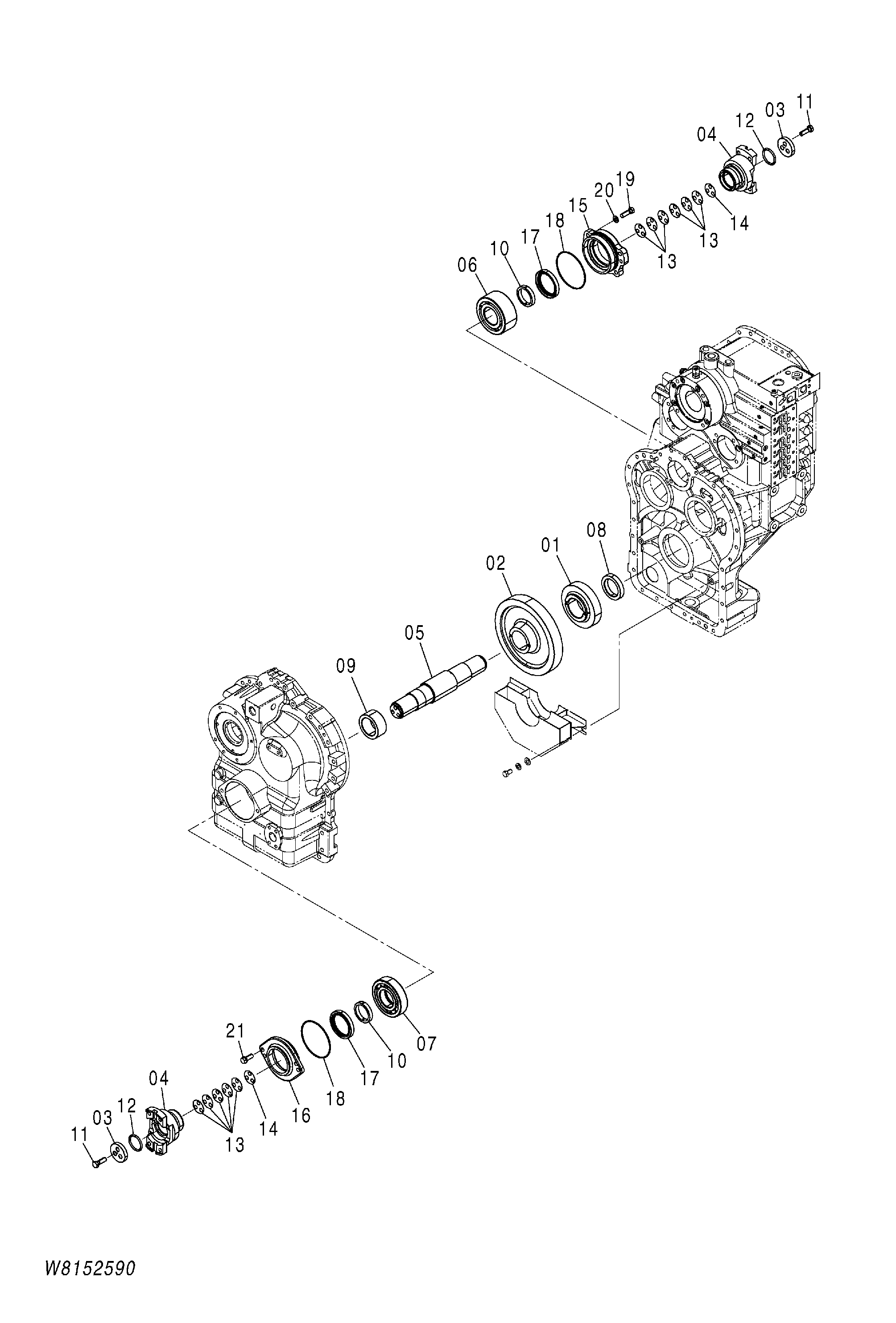 Схема Трансмиссия (7/7) HITACHI ZW180