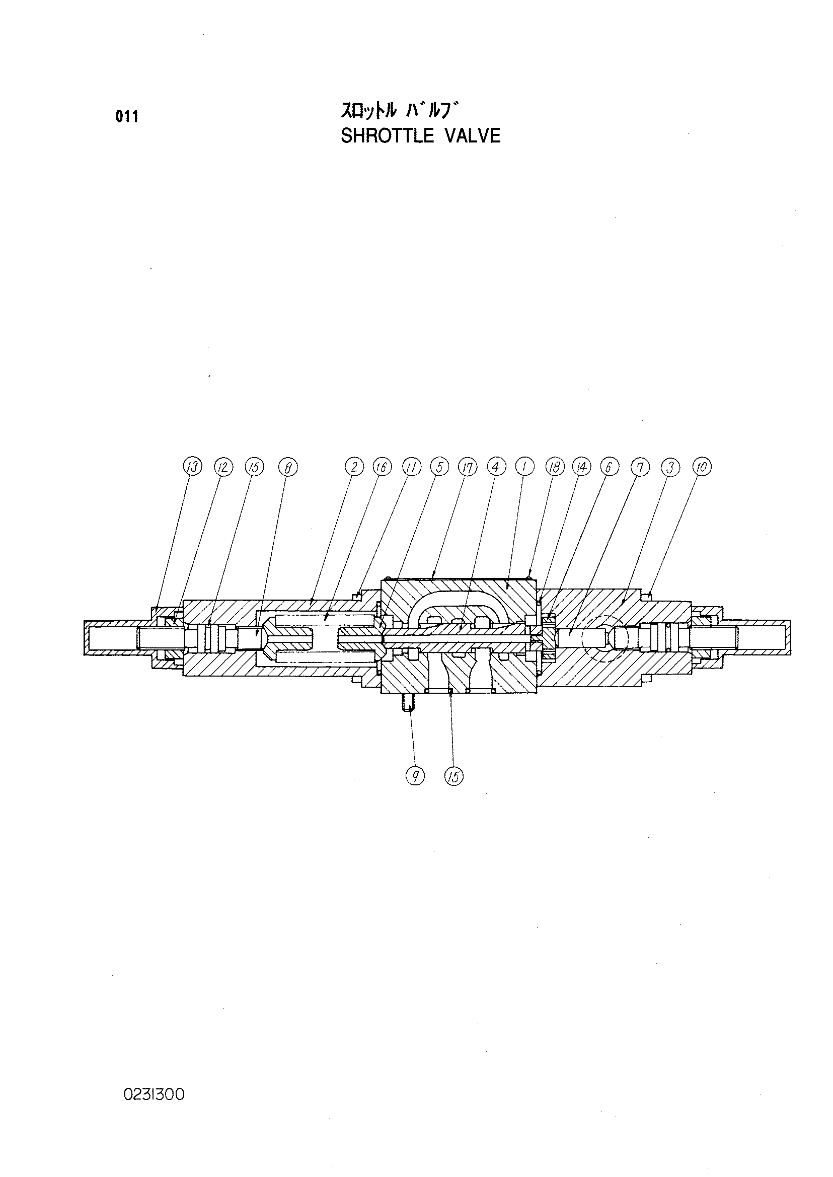 Схема Тхроттле клапан HITACHI KH150-3