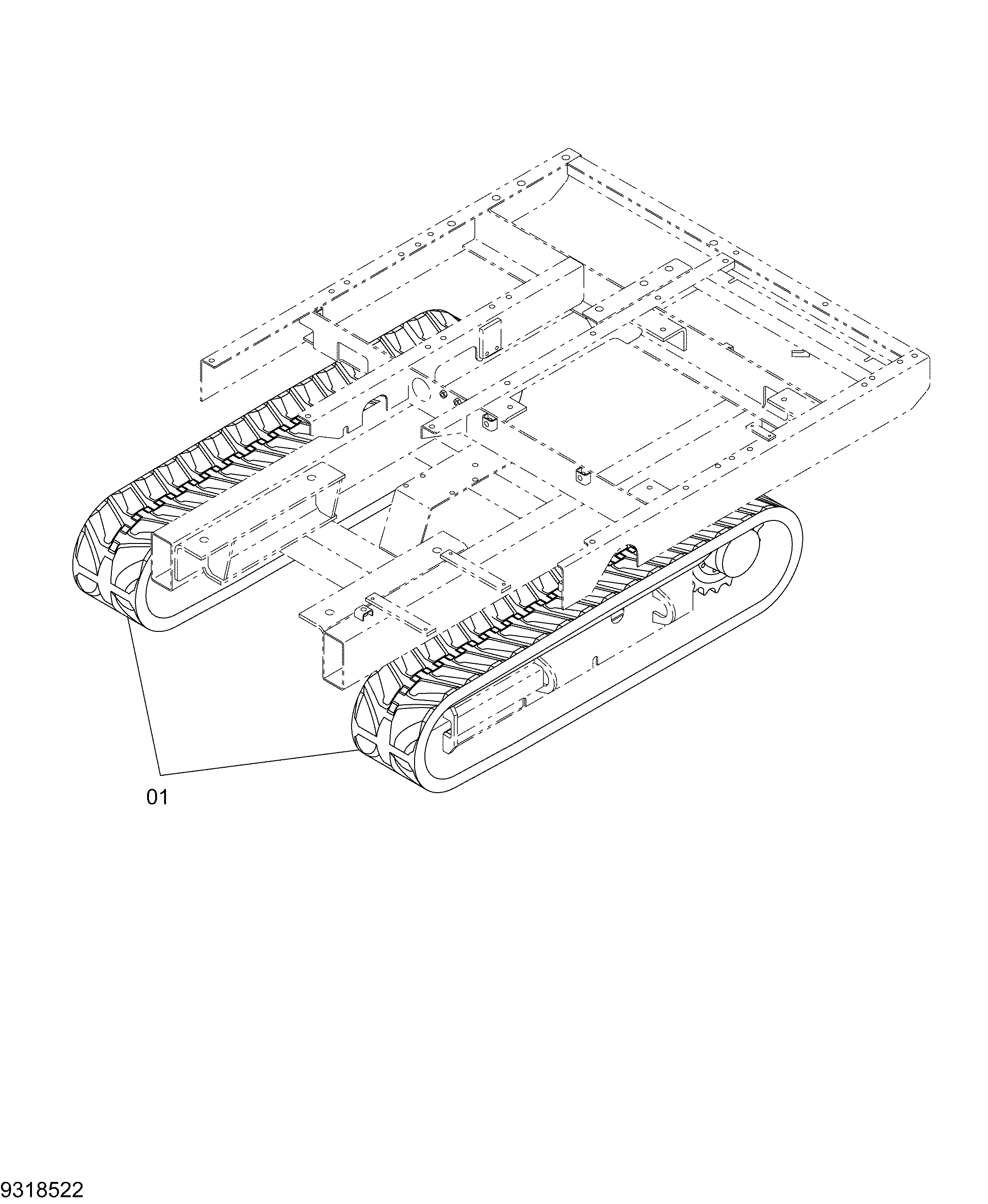 Схема Резиновая гусеница HITACHI FCS410MS