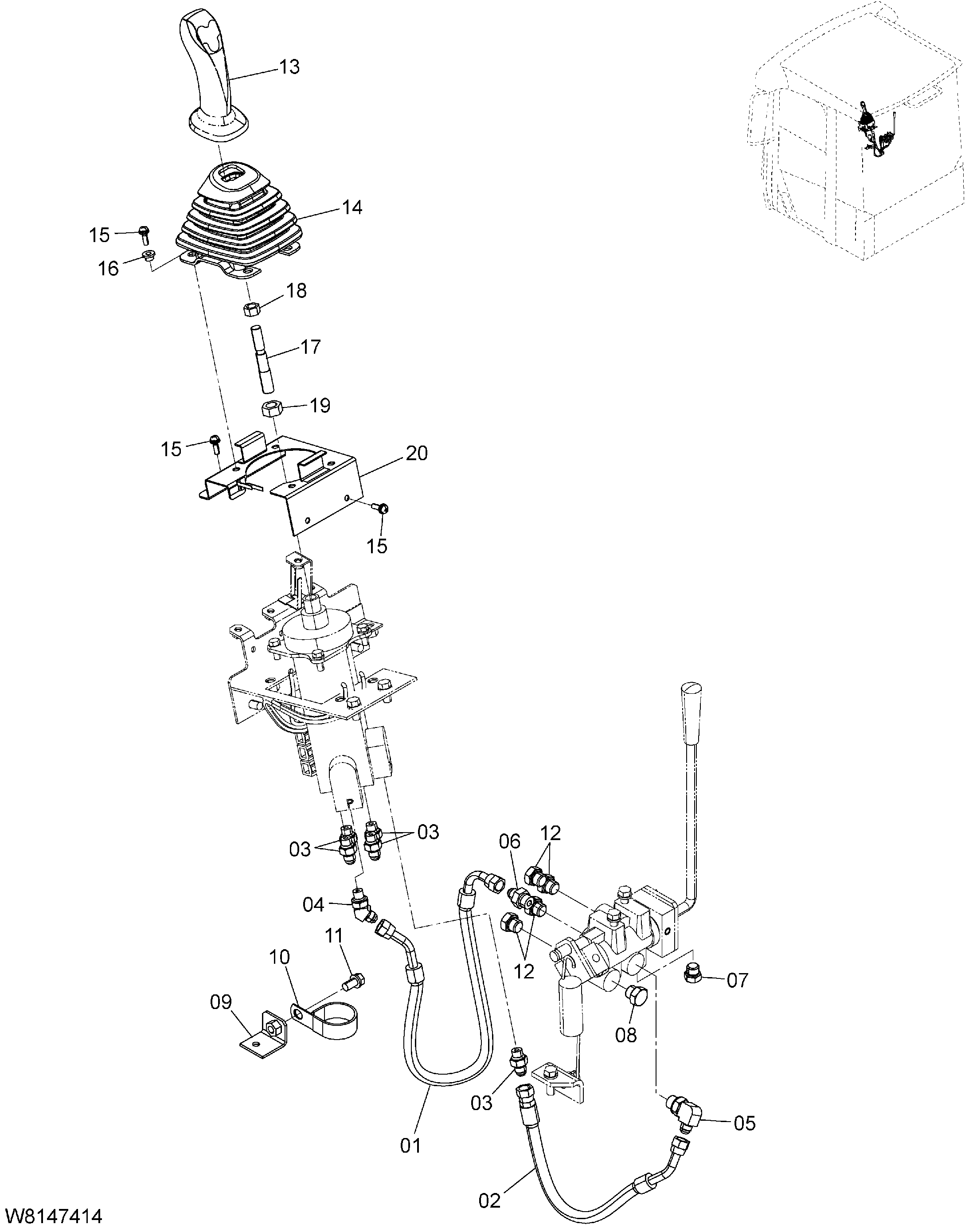 Схема Пилотные гидролинии(многофункциональный)(ML) HITACHI ZW140