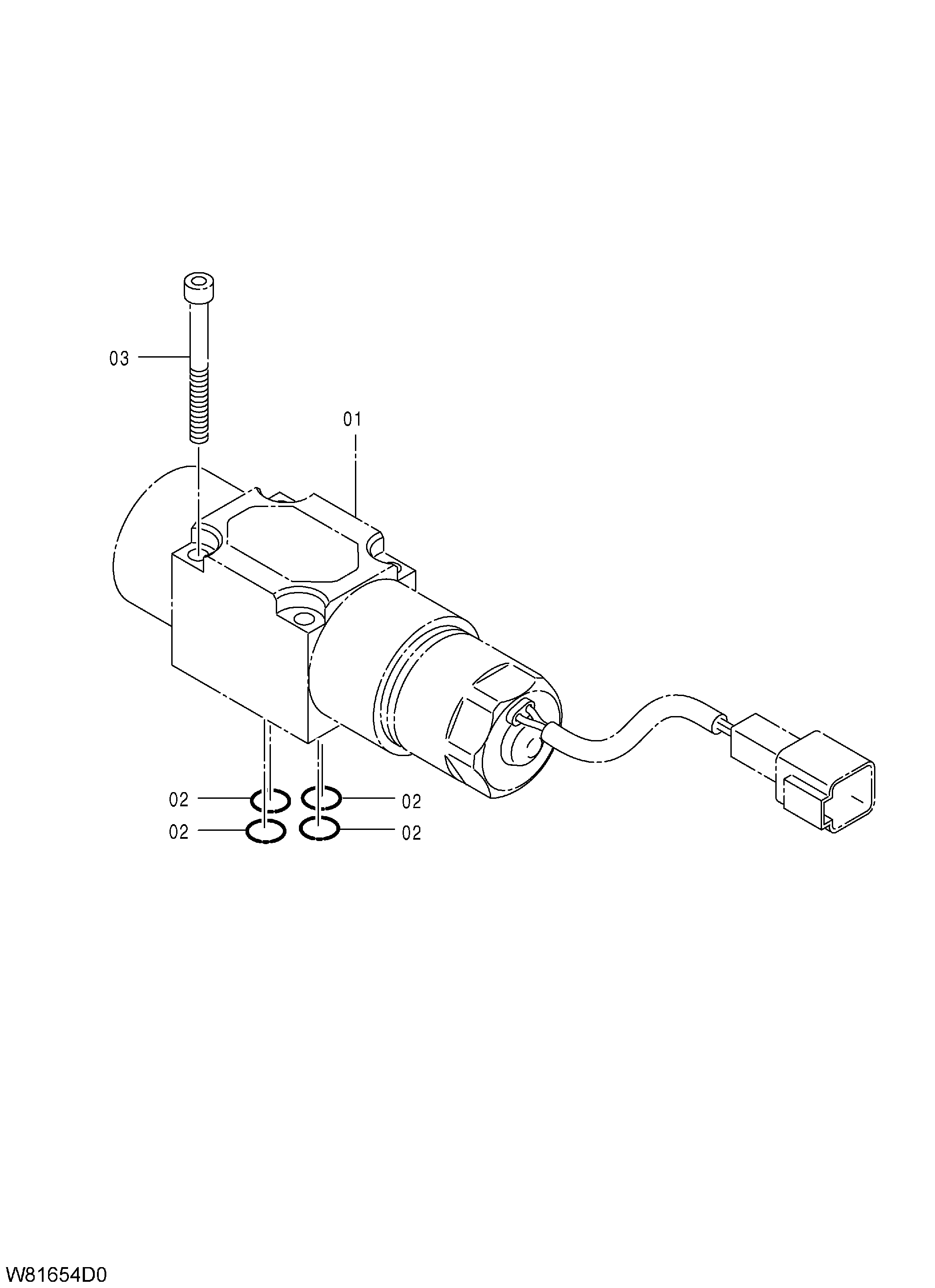 Схема Клапан электромагнитный [H3G, корпус, HXG] HITACHI ZW220-HCMF