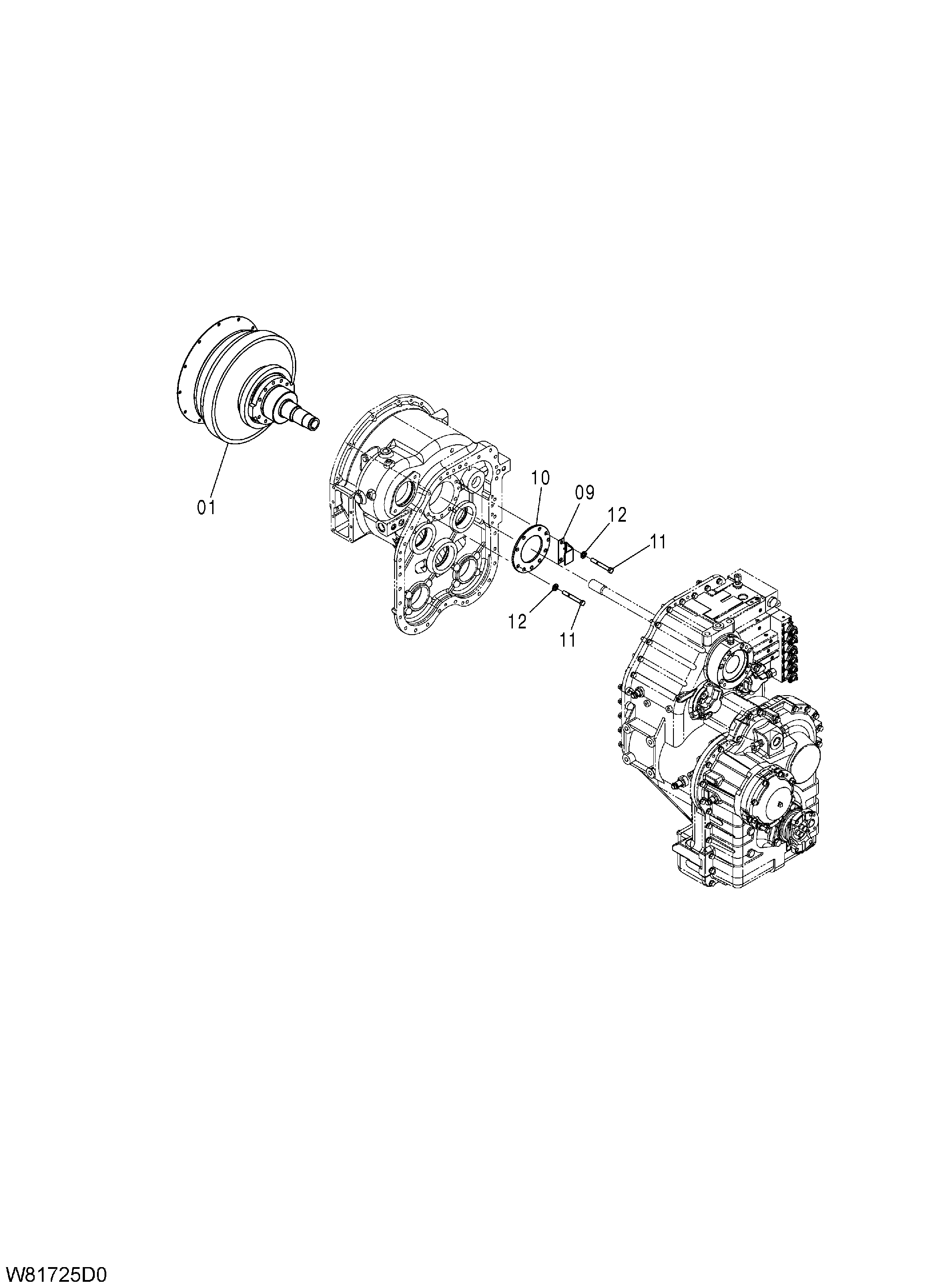 Схема Трансмиссия(11/22) HITACHI ZW310