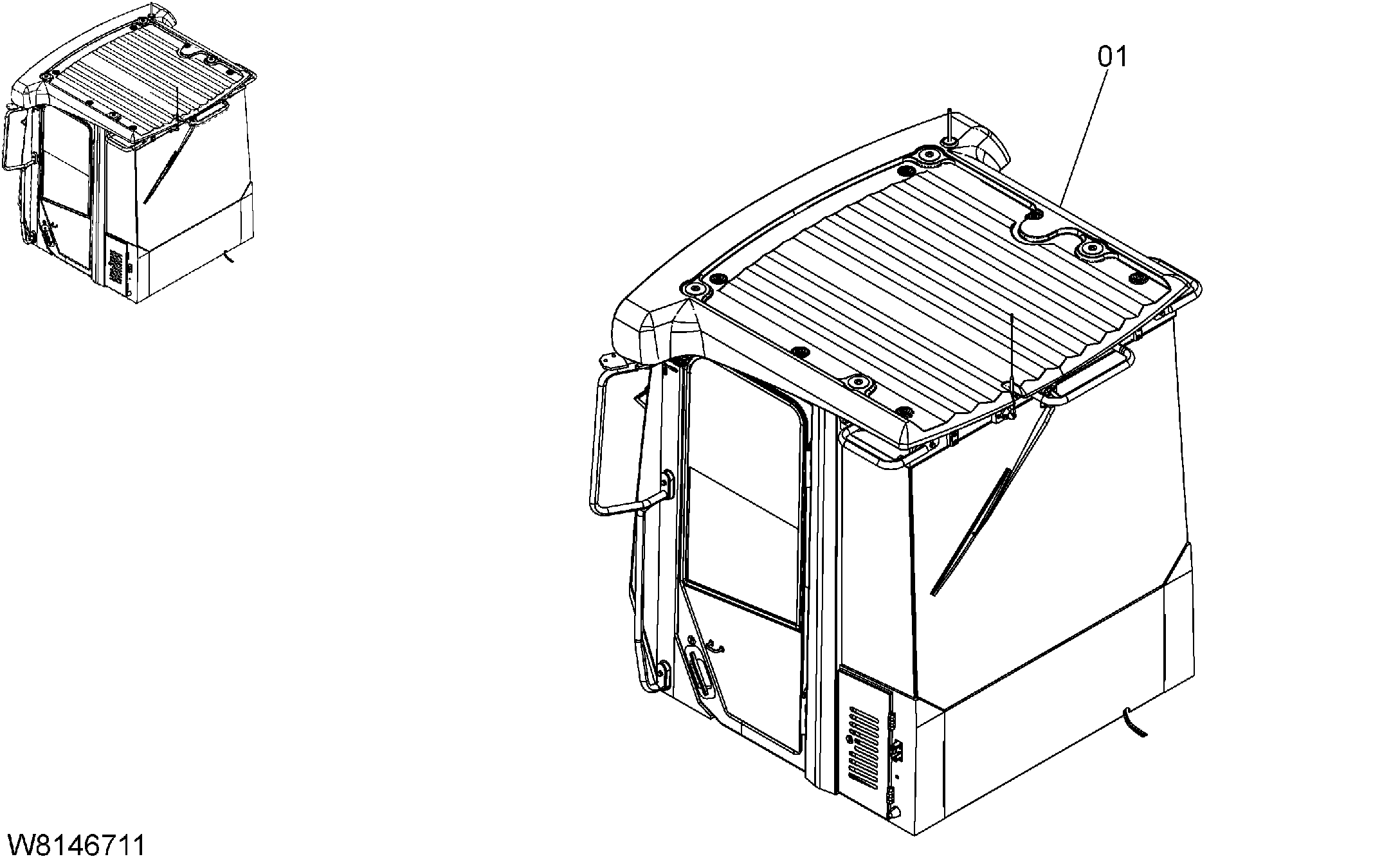 Схема Кабина (GPS специальное исполнение.) [H3C, HCC, HEC, HLC, HPC] (ROC) HITACHI ZW140PL
