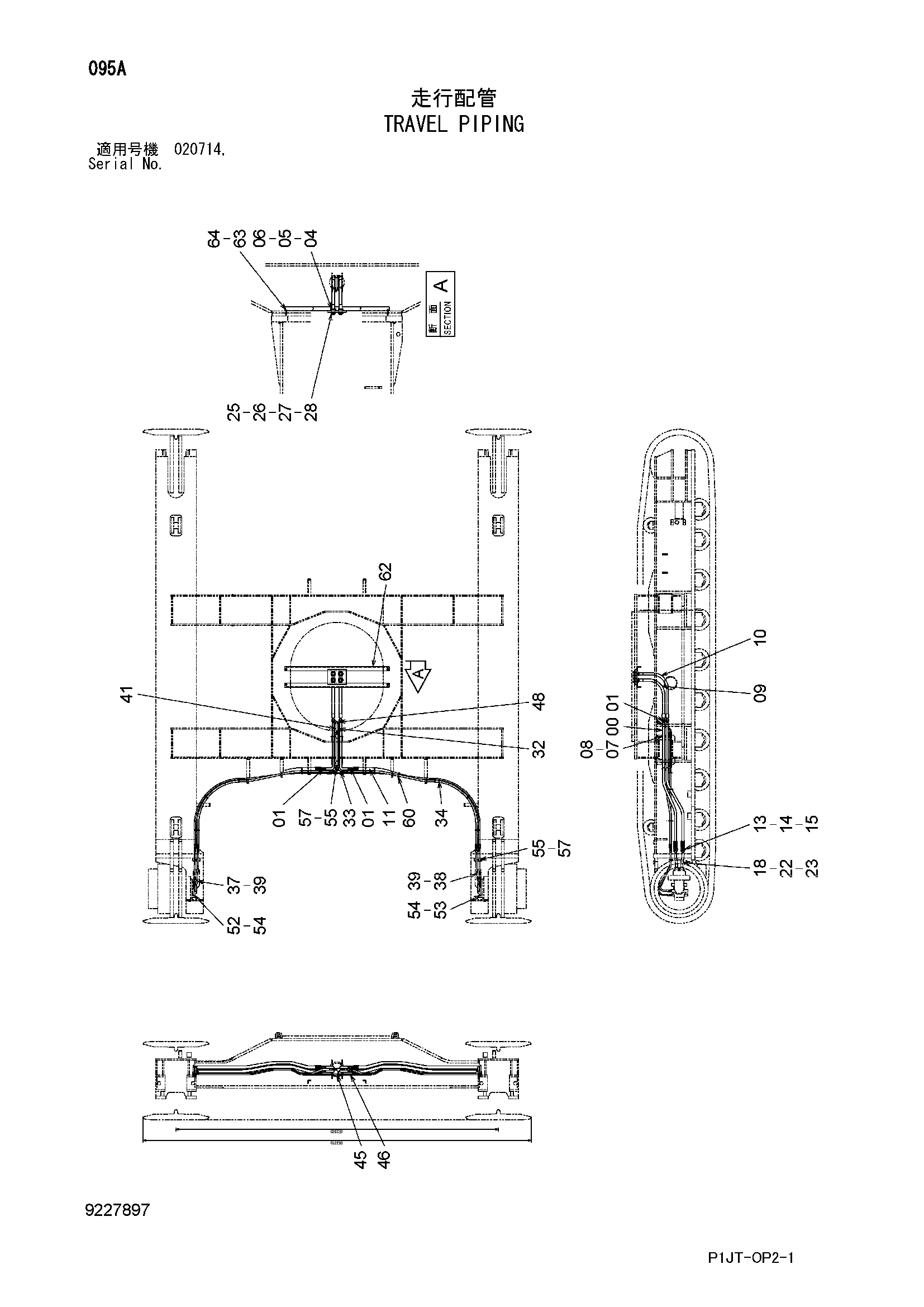 Схема Гидролинии хода HITACHI TL1100-3