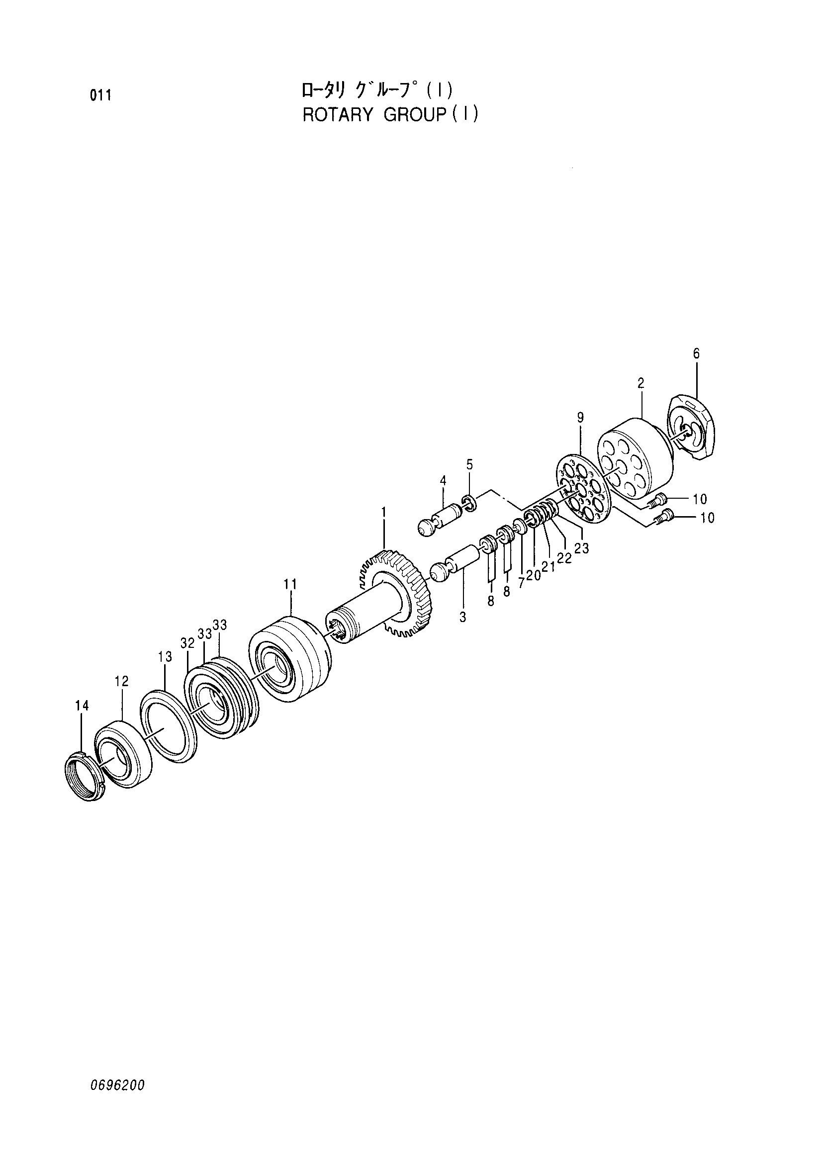 Схема Поворотный группа (I) HITACHI EX150LC-5