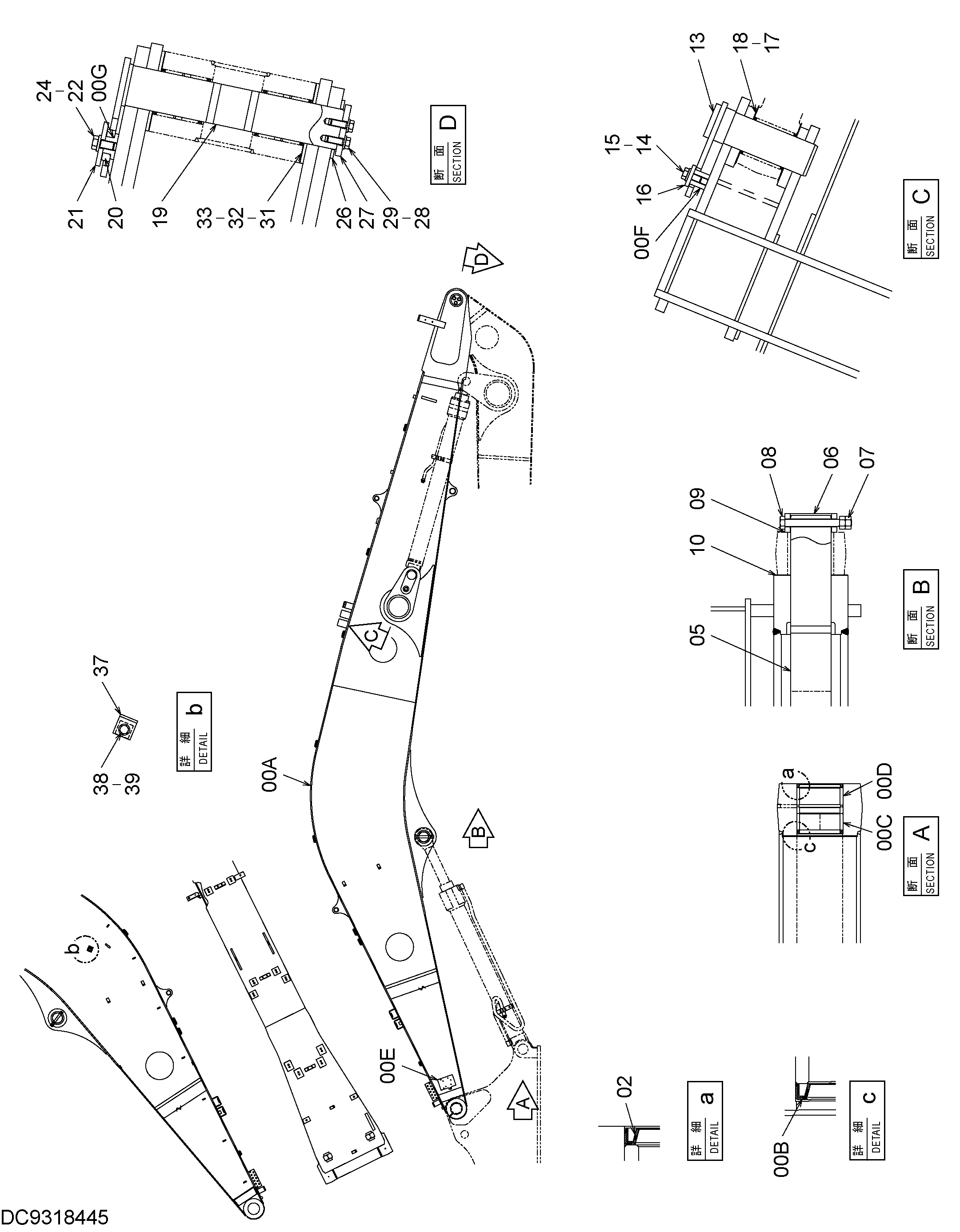 Схема Стрела HITACHI ZX330-3