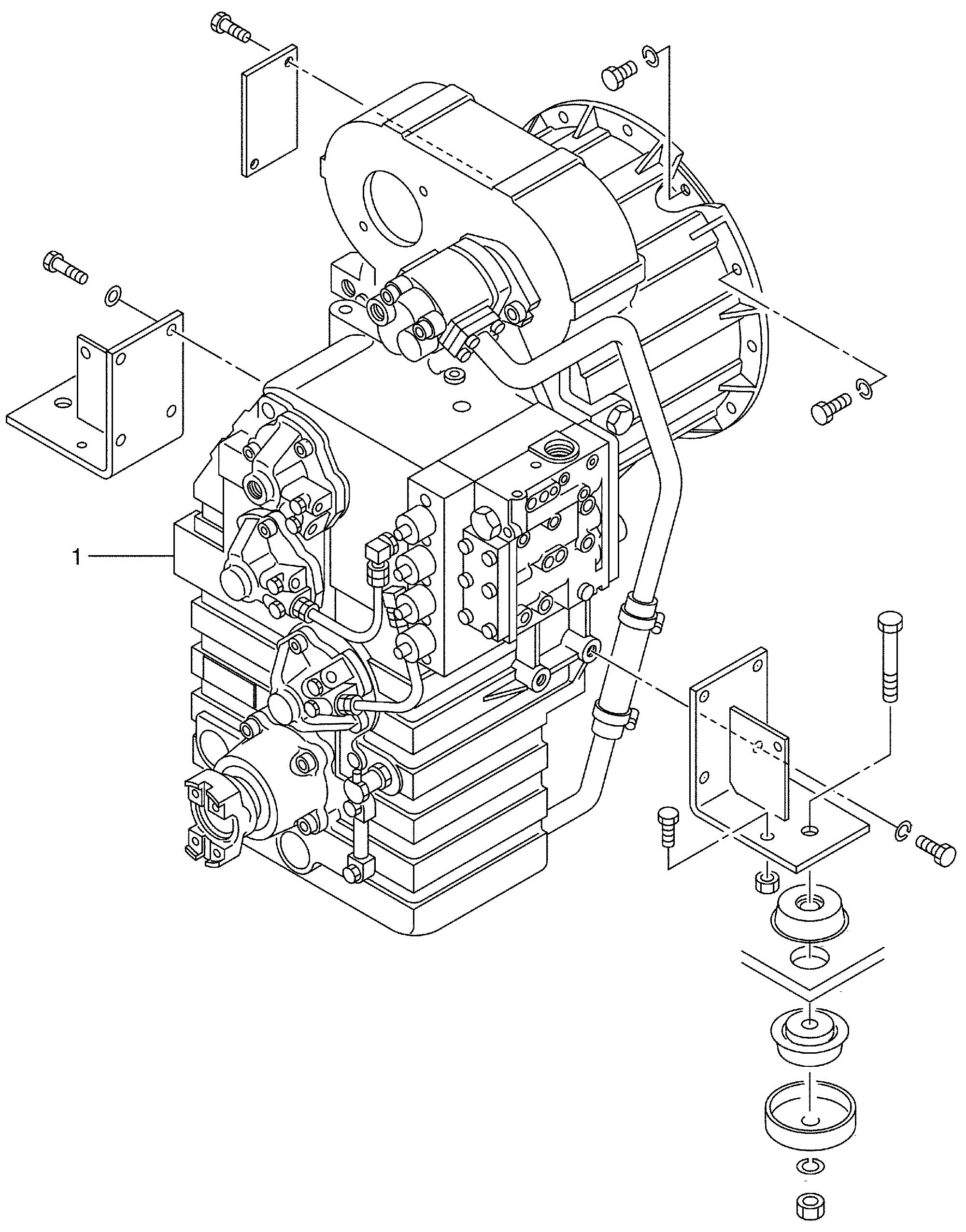 Схема Привод блок крепление HITACHI L13T-3
