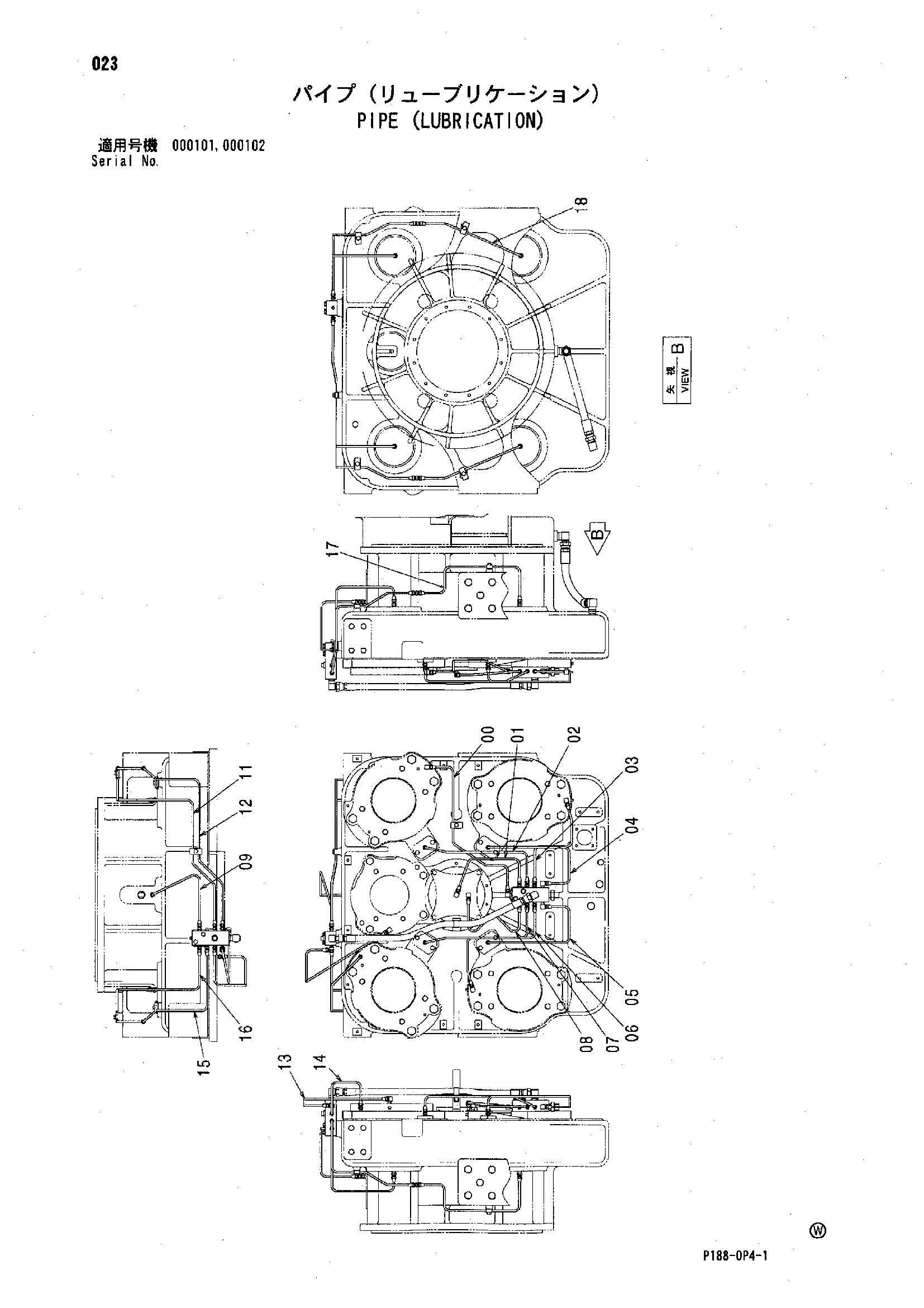 Схема Трубка (смазка) HITACHI EX3600-5