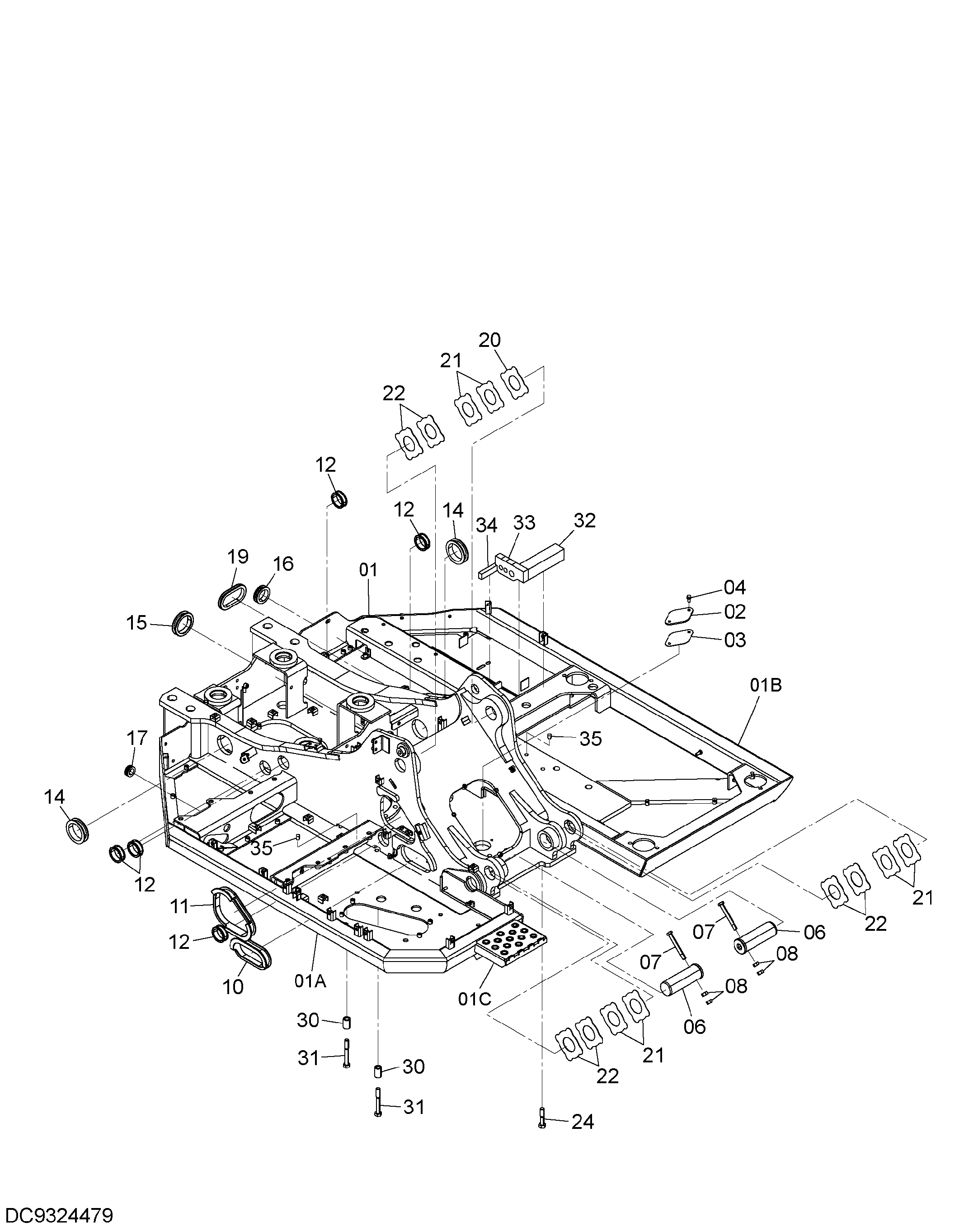 Схема Рама HITACHI ZX135USK-3