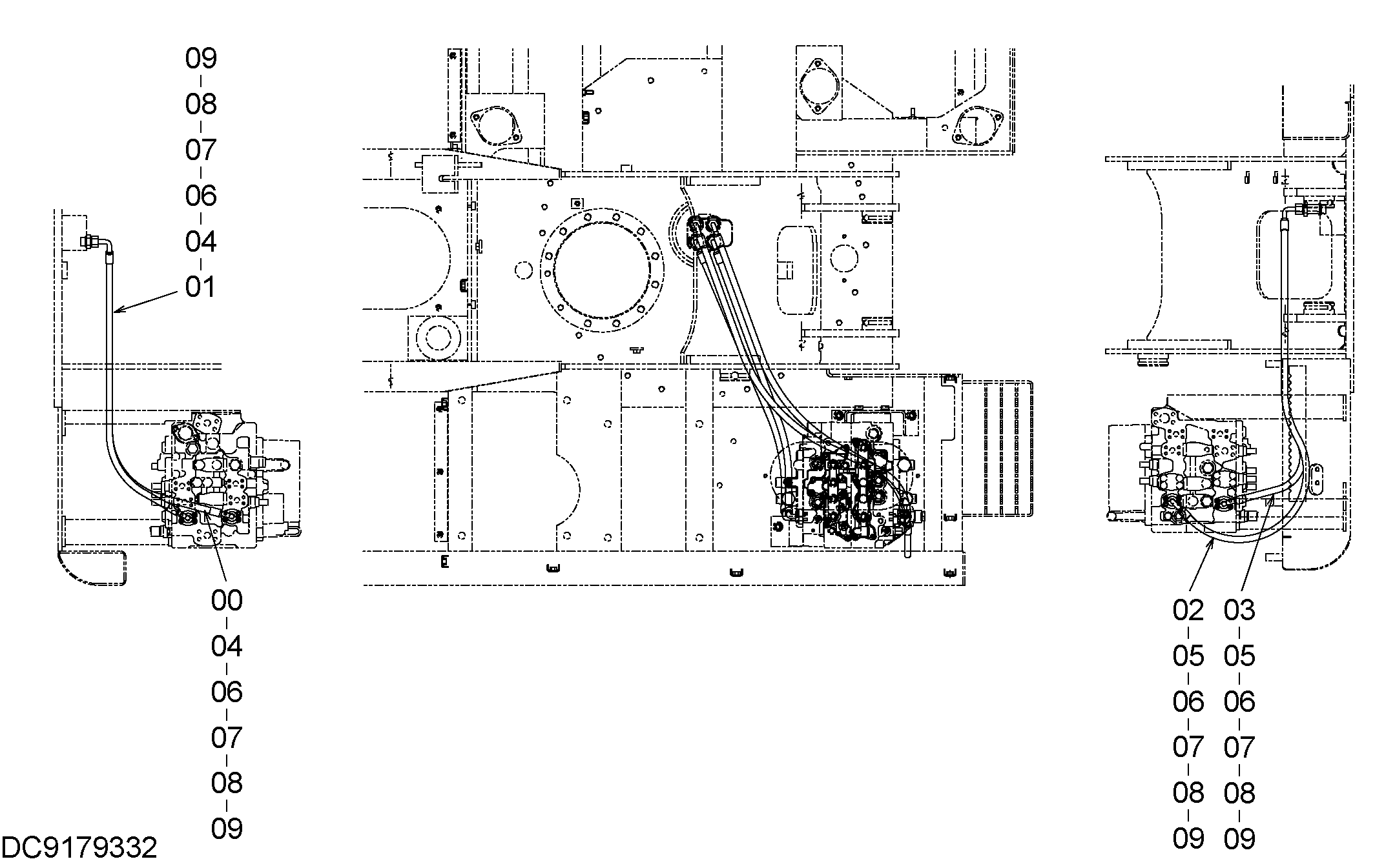 Схема Основные гидролинии (4) HITACHI EX90L-5