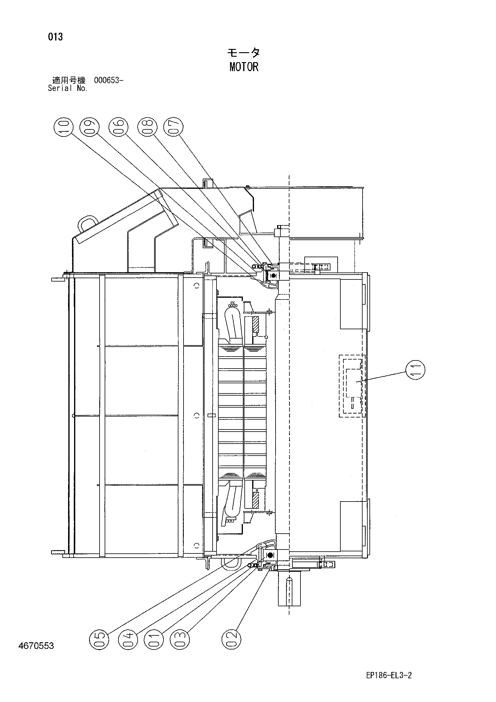 Схема Гидромотор HITACHI EX2500-5