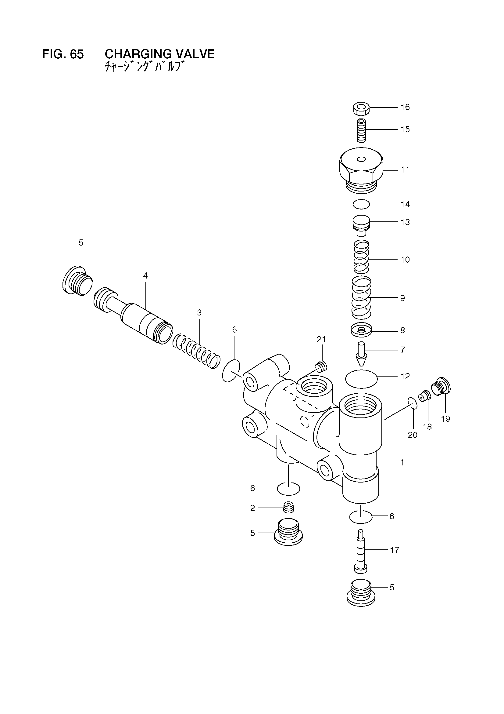 Схема Кхаргинг клапан HITACHI LX300-7