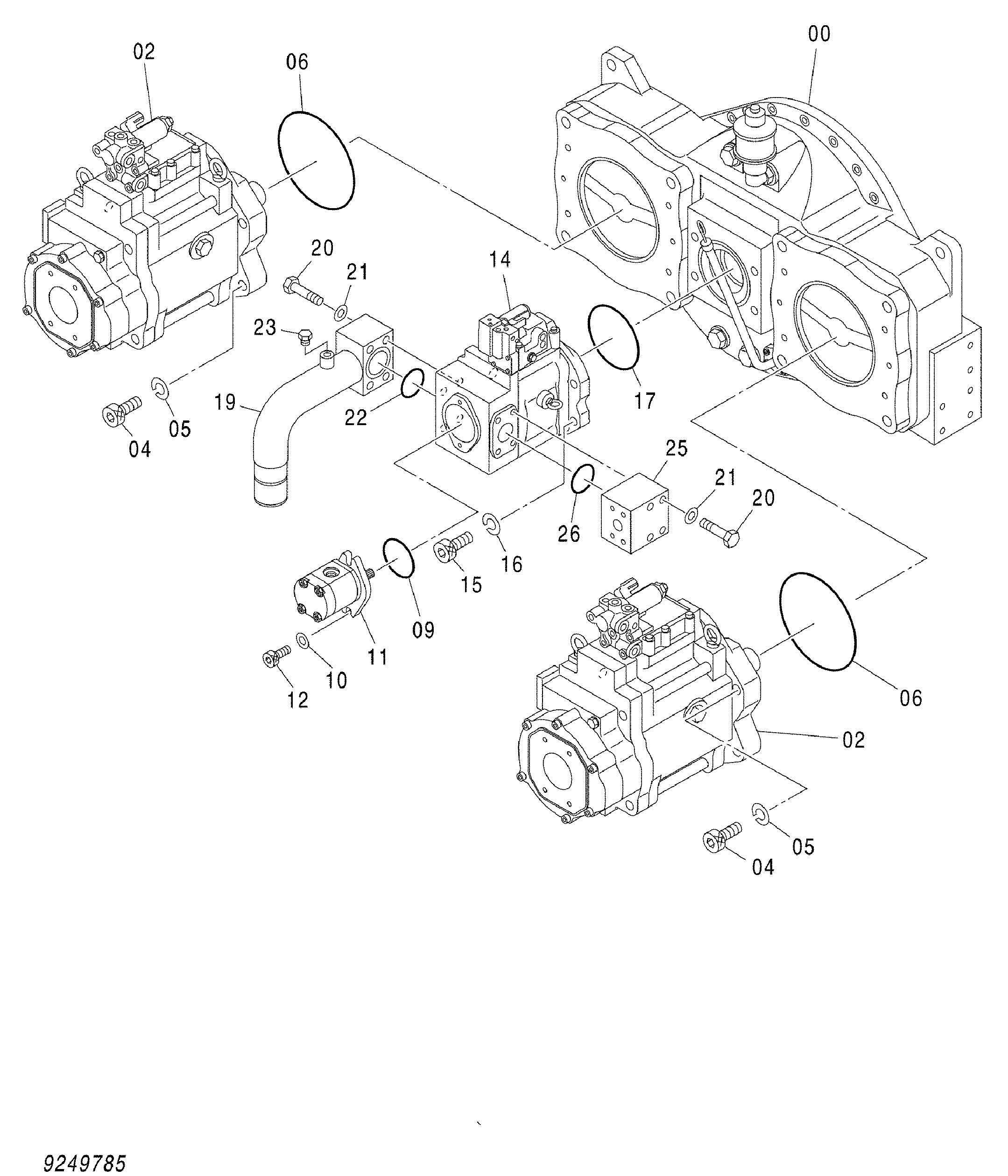 Схема Насосный агрегат HITACHI ZX850-3