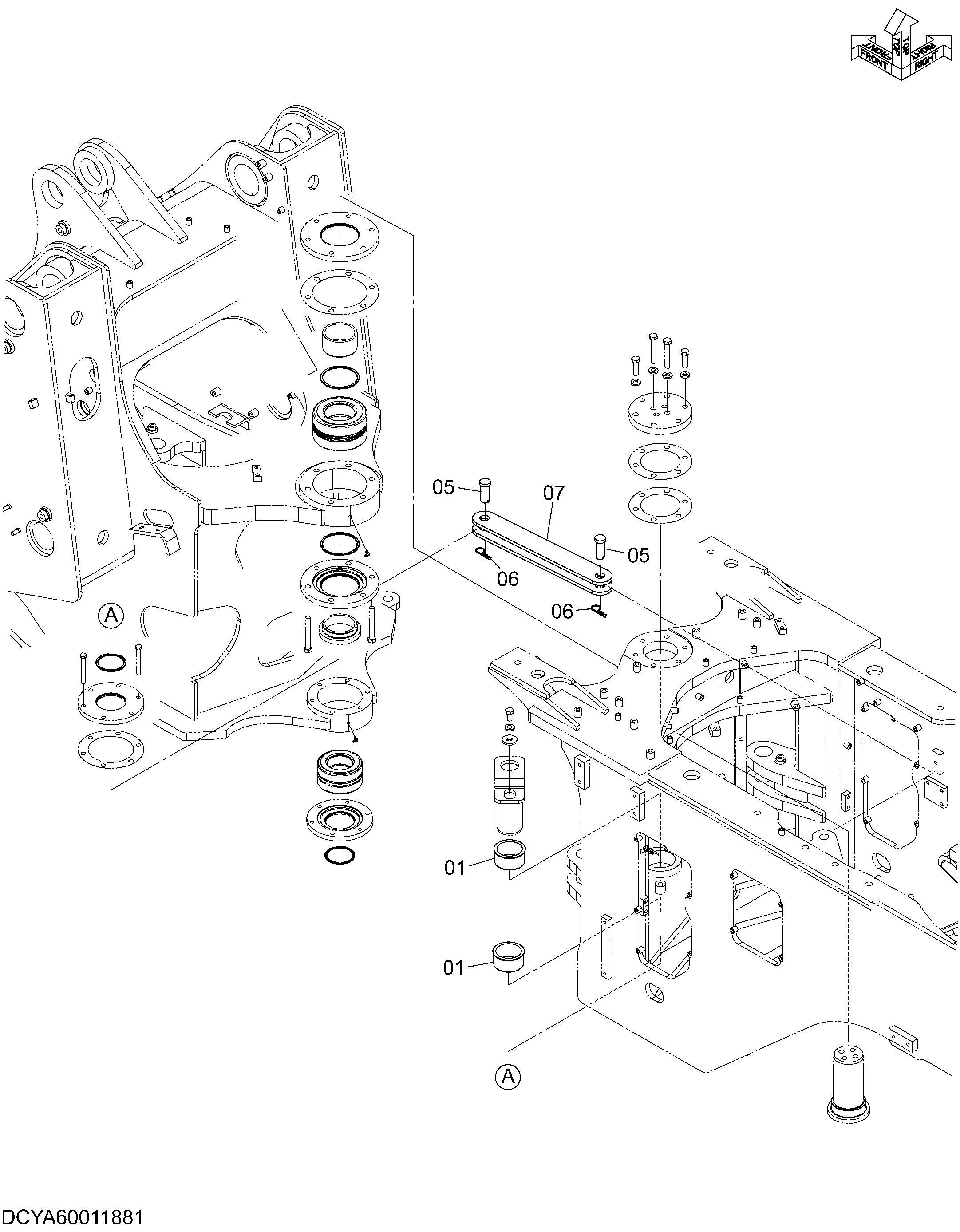 Схема Рама детали (2) HITACHI ZW250-5B