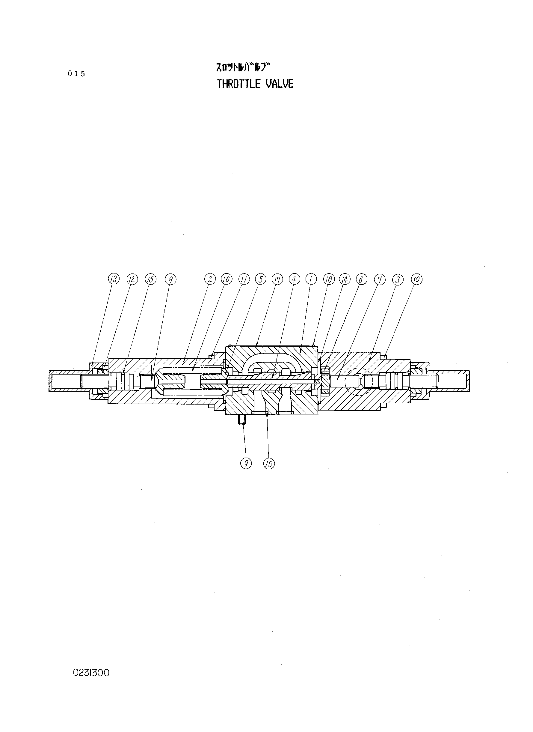 Схема Тхроттле клапан HITACHI KH230-3