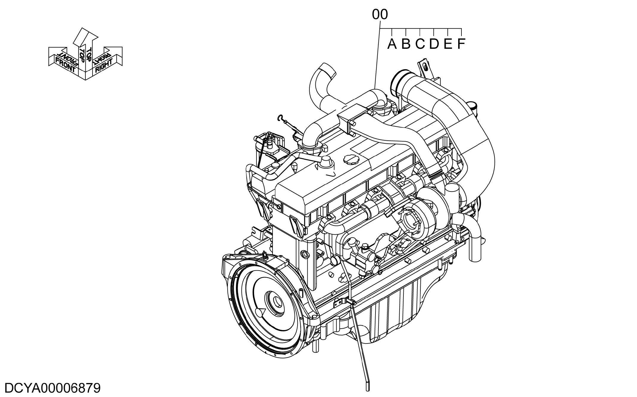 Схема Двигатель HITACHI ZX670LCR-5G