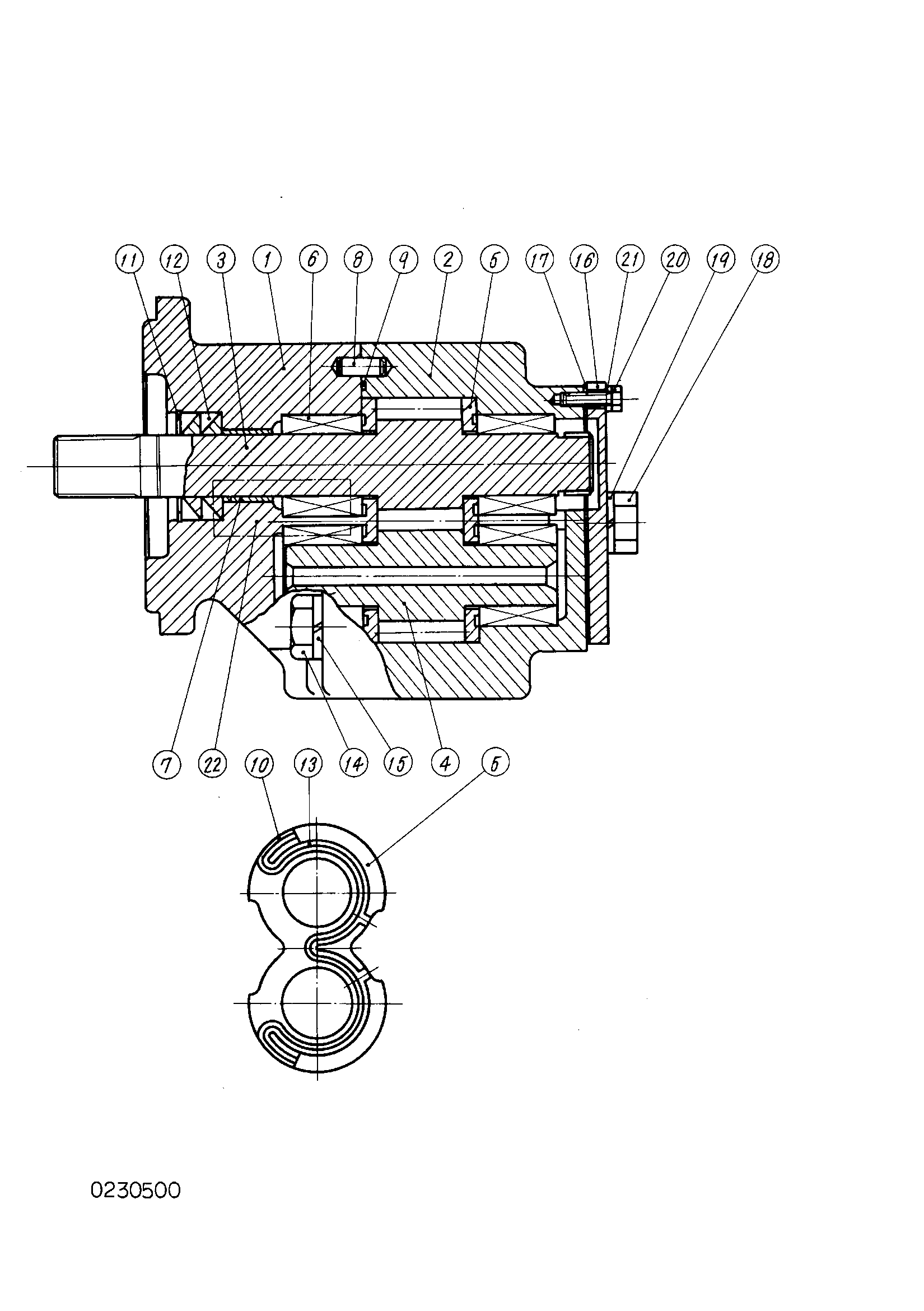 Схема Шестерённый насос HITACHI KH125-3(D)