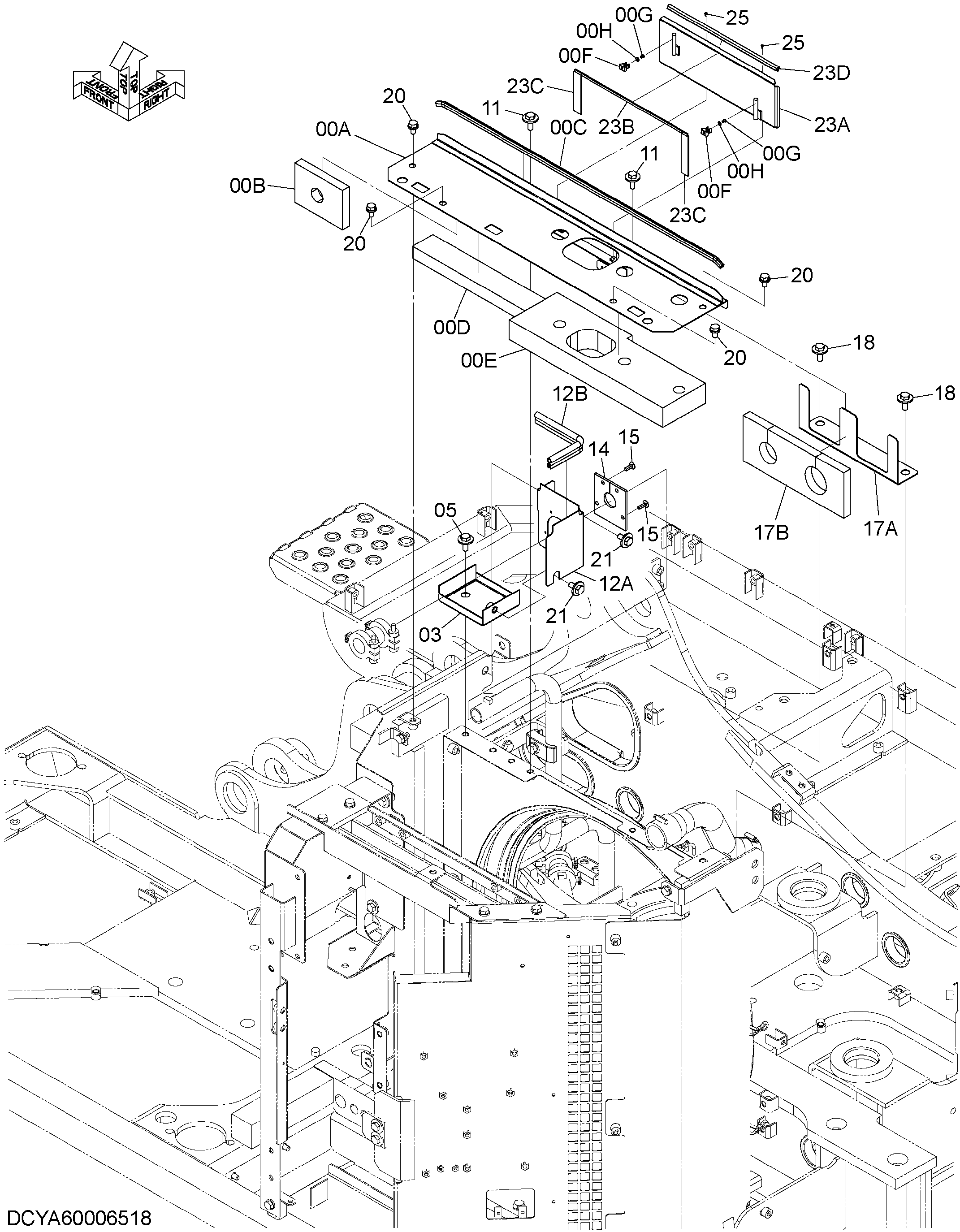 Схема Радиатор крышка (дустпрооф специальное исполнение.) HITACHI ZX135US-3
