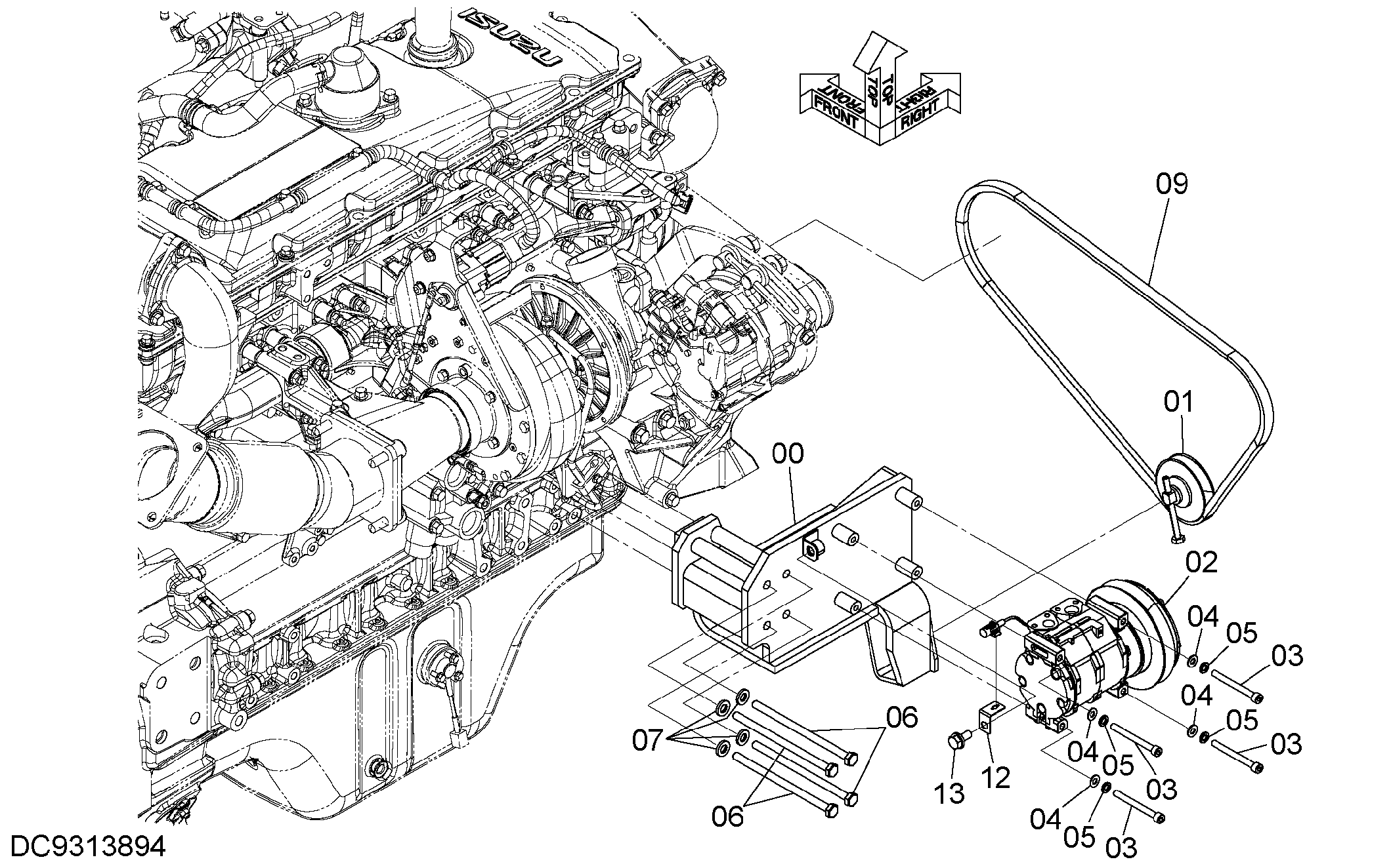 Схема Кондиционер (3) HITACHI ZX470LCH-5B