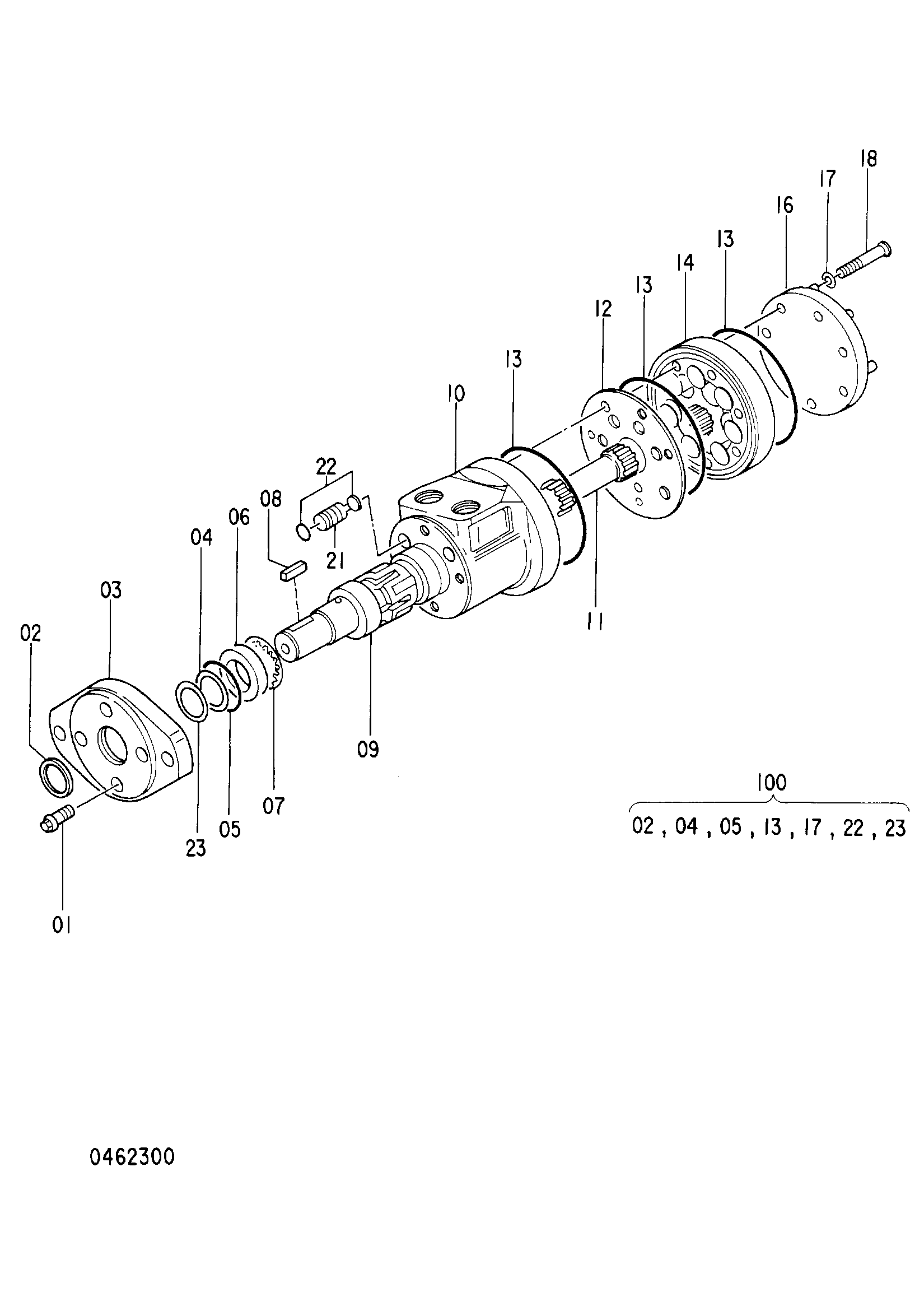 Схема Гидромотор (TAG линия) HITACHI KH125-3(D)