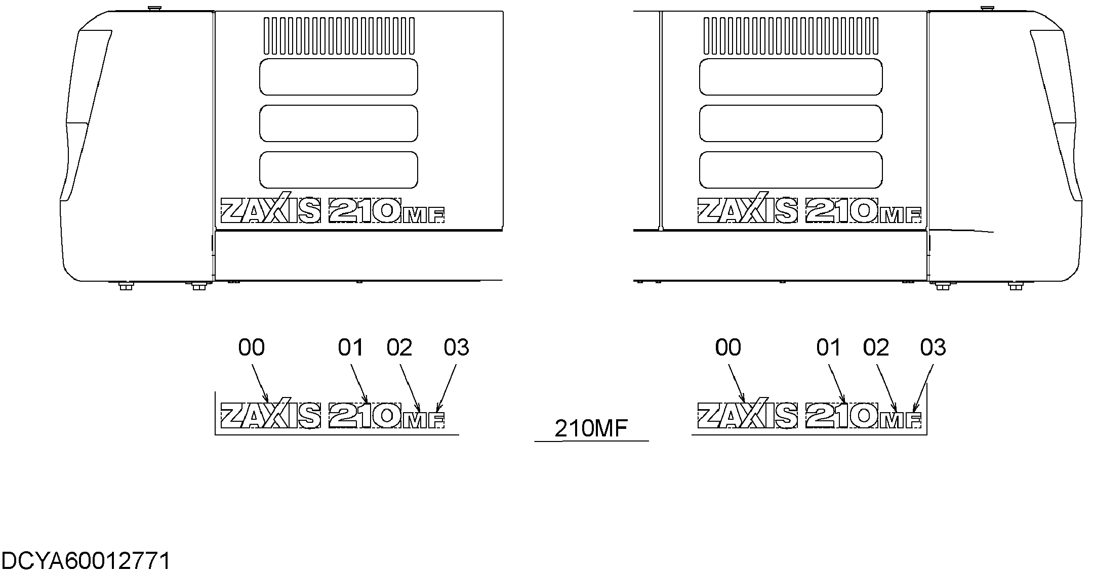 Схема Информационная табличка HITACHI ZX210MF-5G