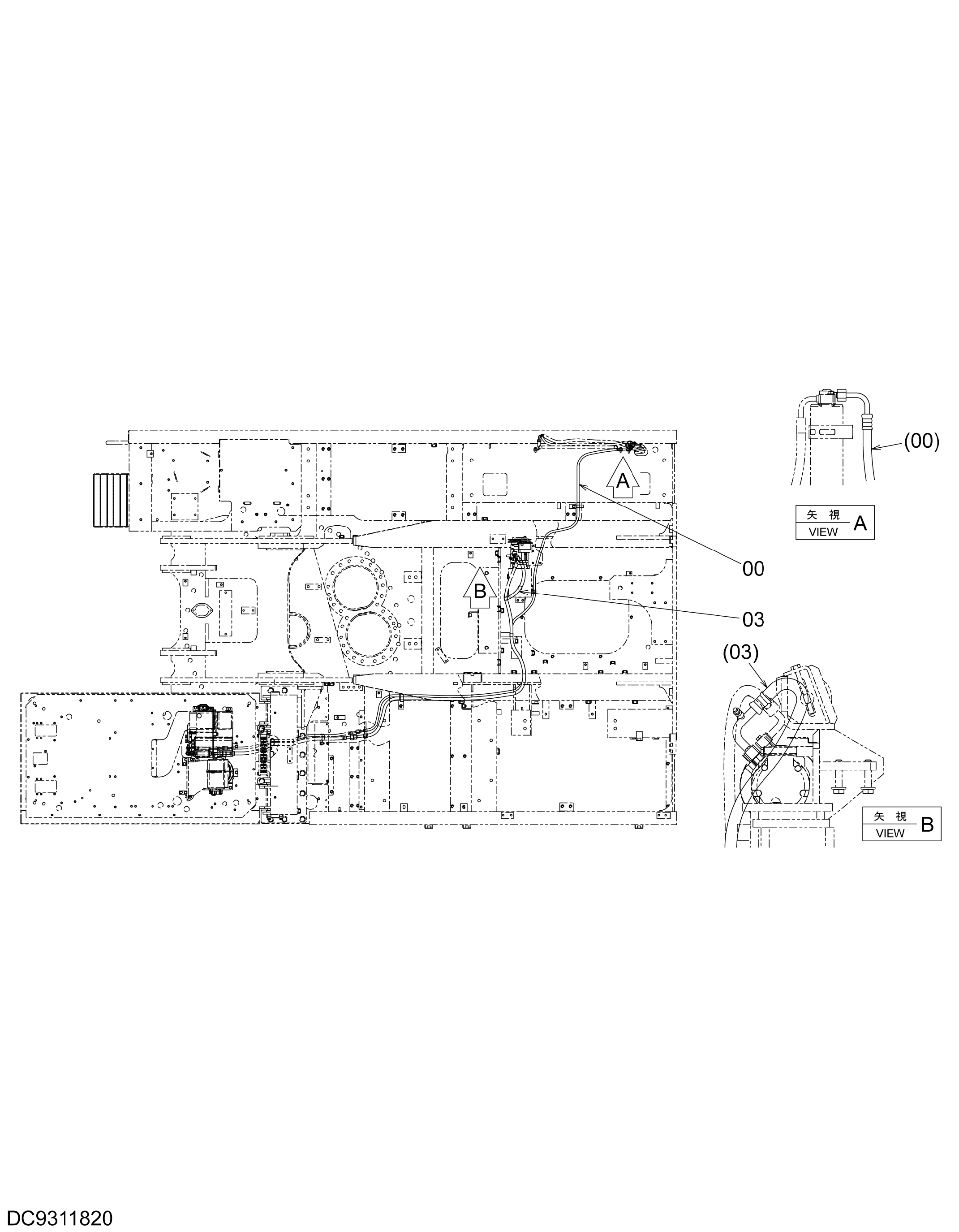 Схема Кондиционер. детали (3)(рама) HITACHI ZX470H-3