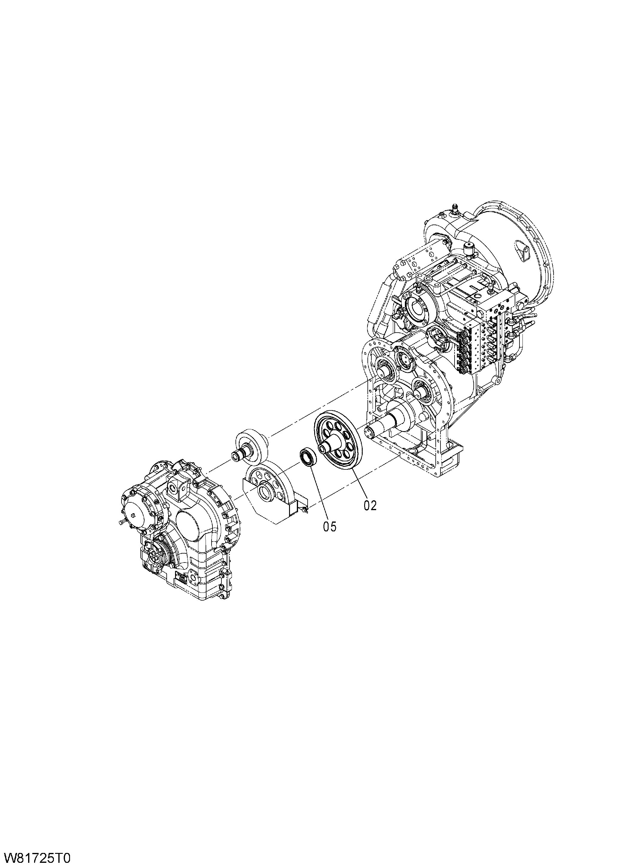 Схема Трансмиссия(20/22) HITACHI ZW310