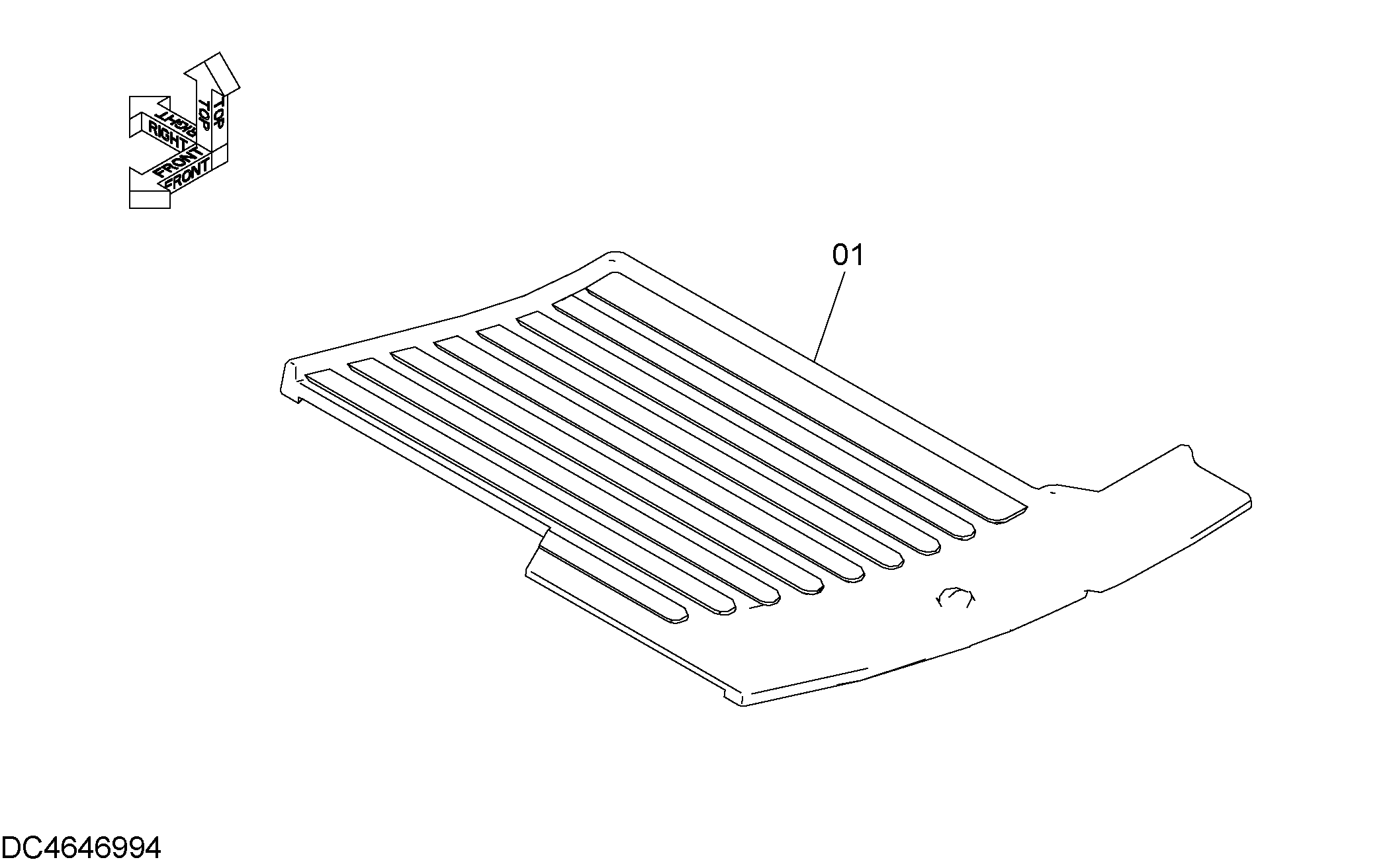 Схема CANOPY (FLOOR) FLOOR MAT (CANOPY) HITACHI ZX40WM-3D