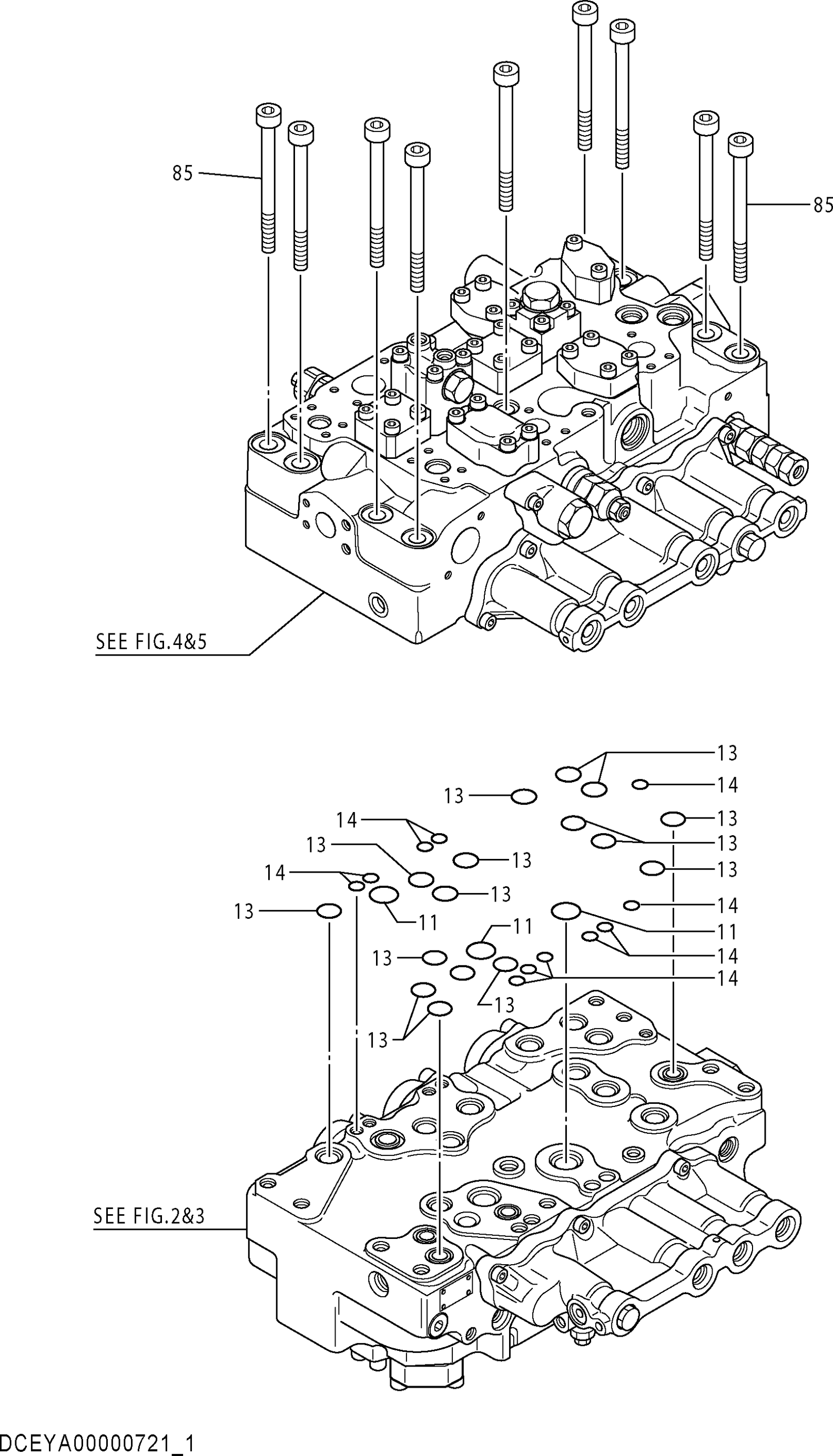 Схема Гидрораспределитель (1/5) HITACHI ZX280-5G