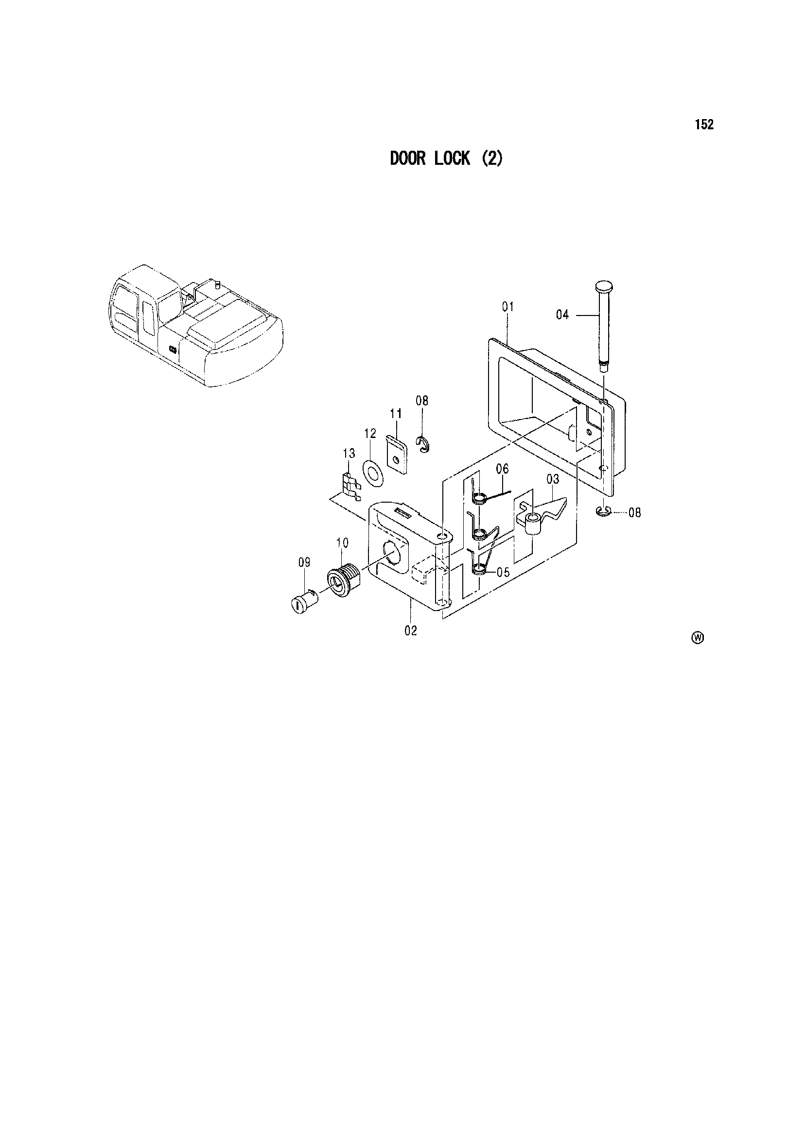 Схема Дверь блокировка (2) HITACHI IZX210MF