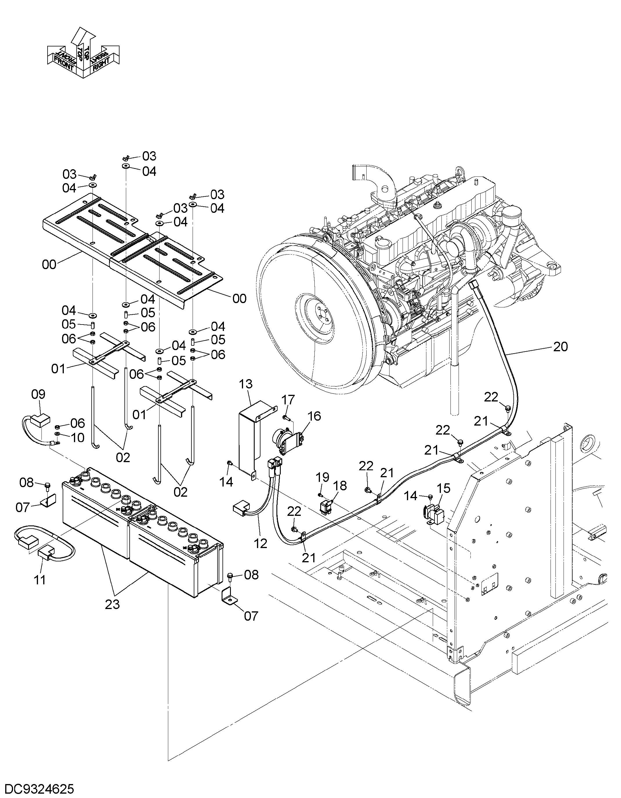 Схема Электрооборудование (1) HITACHI ZX240-5G