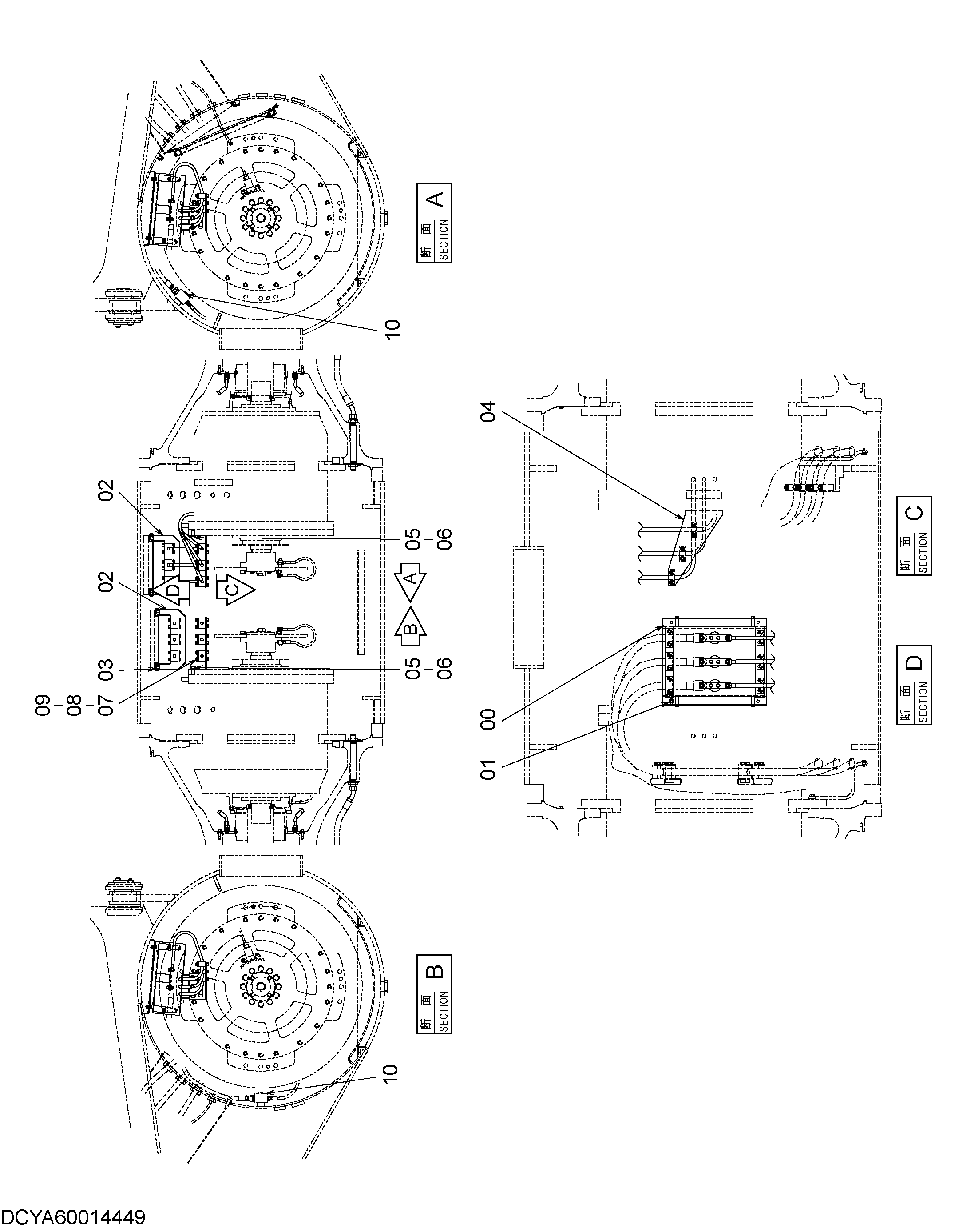 Схема Клемма стойка HITACHI EH3500AC2