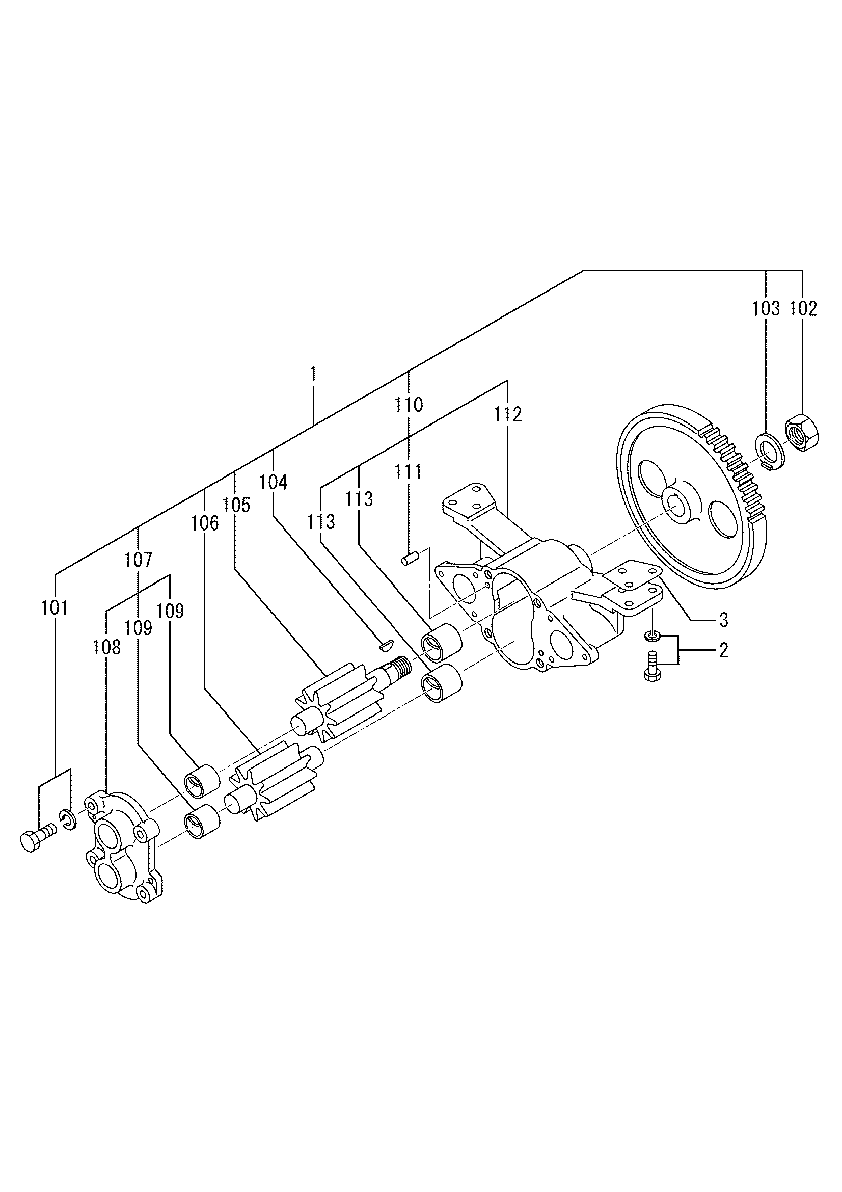Схема Масляный насос HITACHI EX1900-5