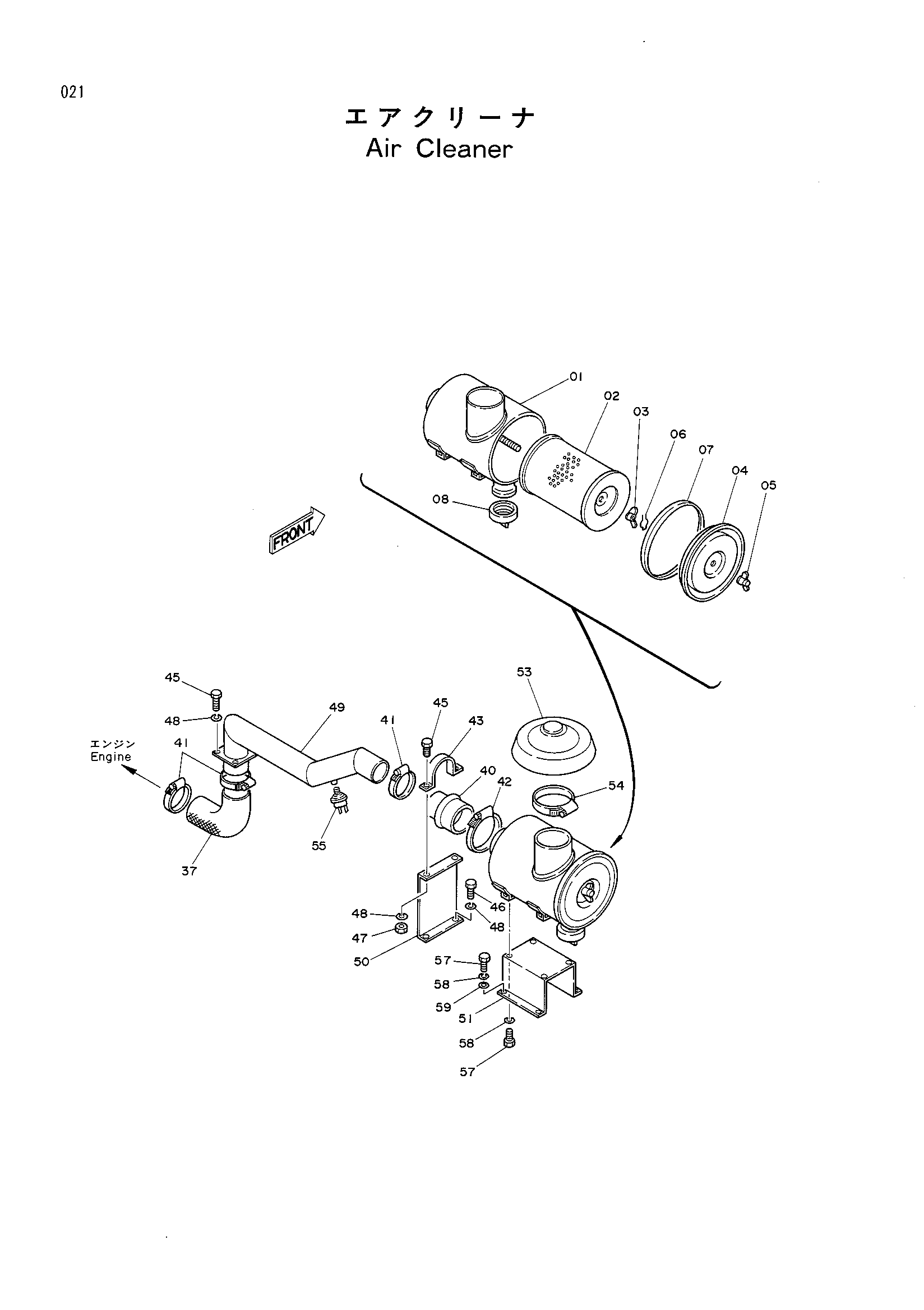 Схема Воздушный фильтр HITACHI KH125-3(D)