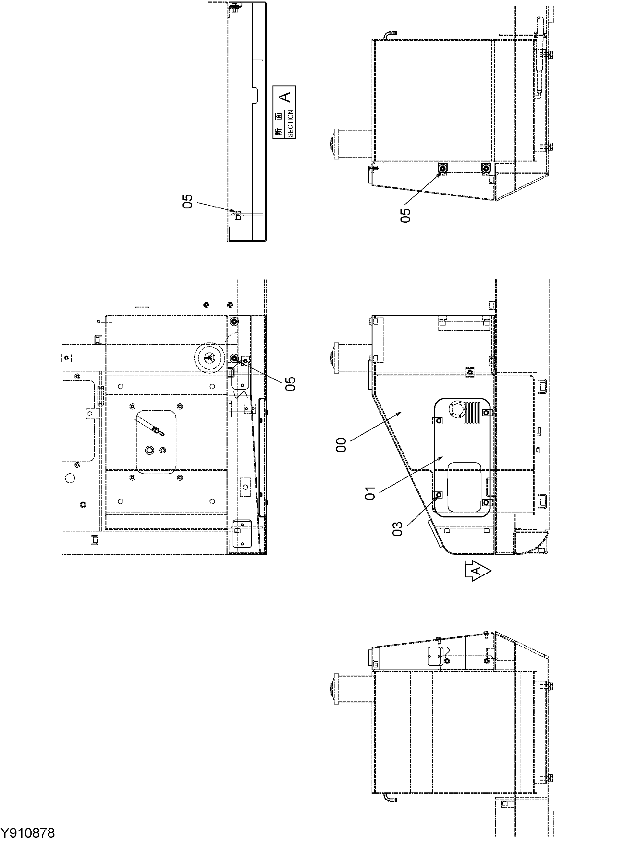Схема Передний крышка HITACHI EG65R-3