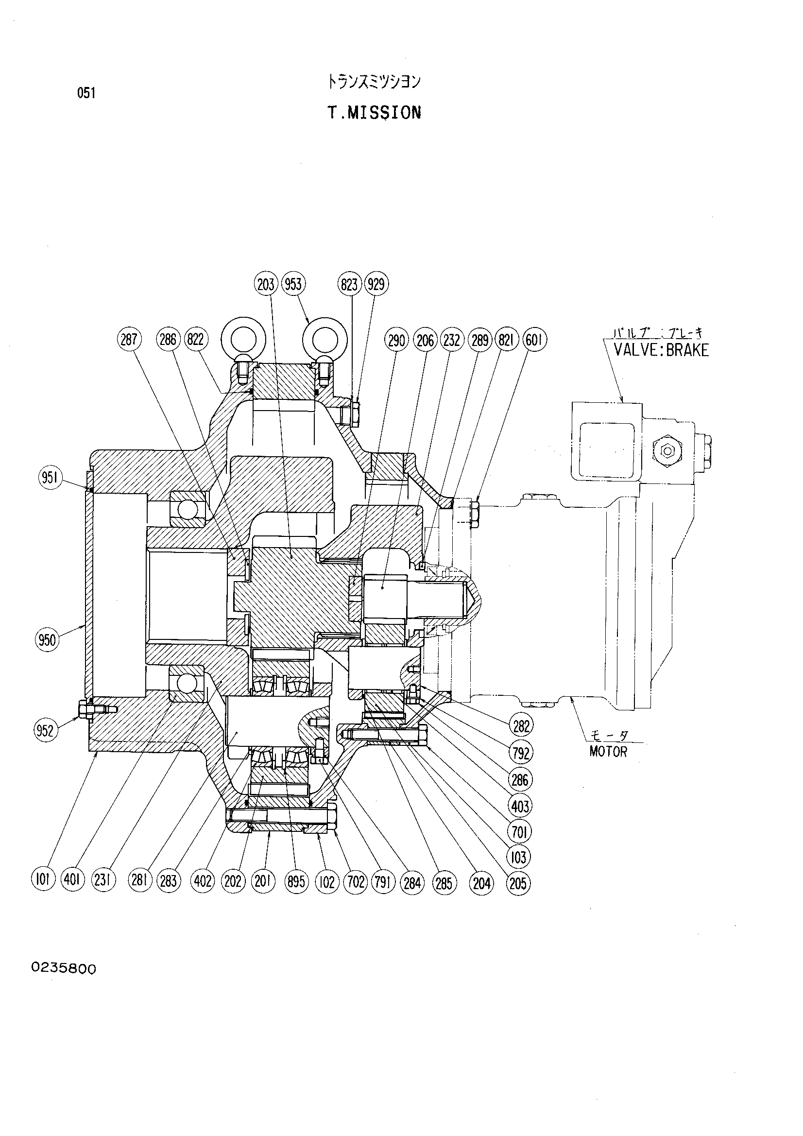 Схема Трансмиссия HITACHI KH300