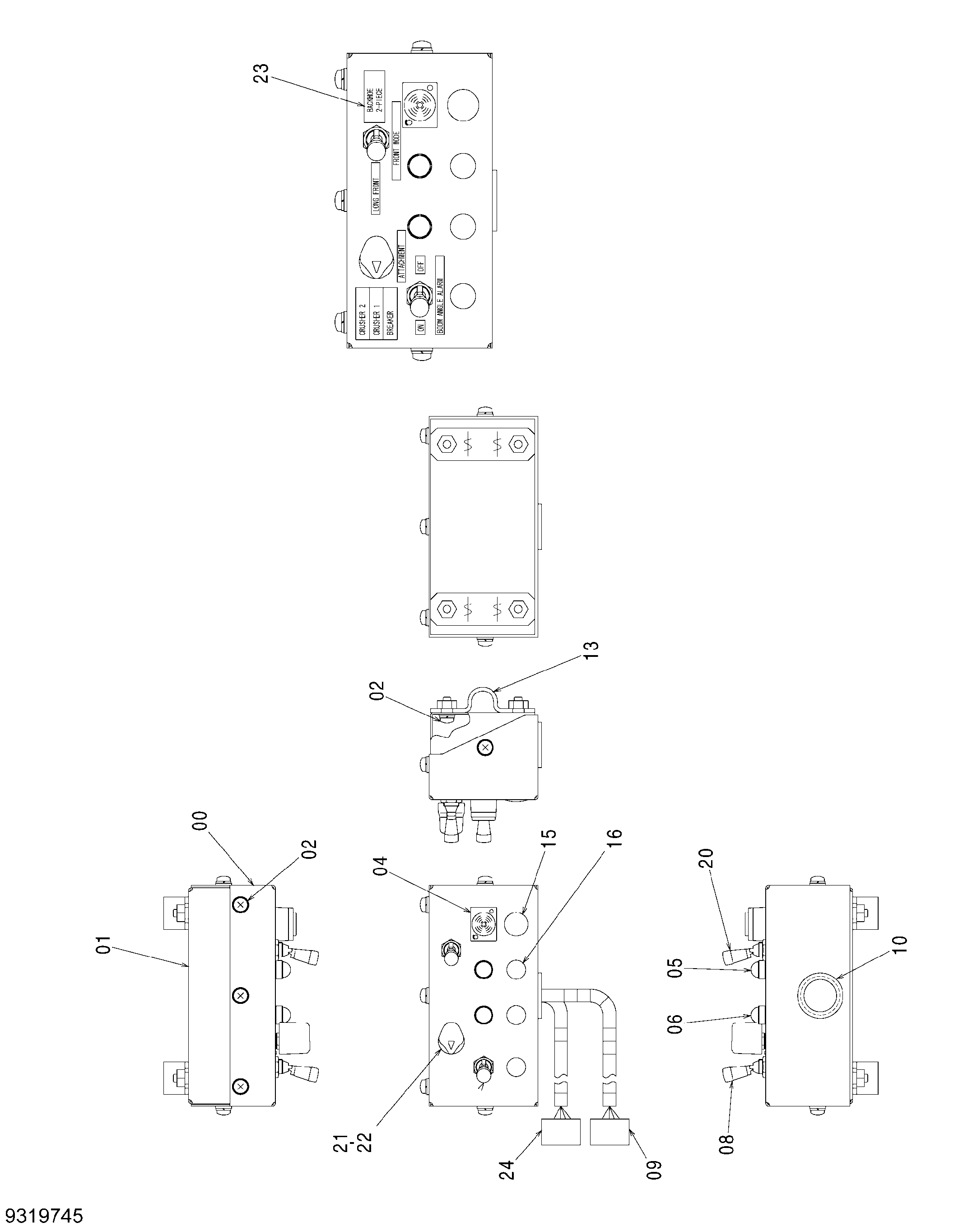 Схема Выключатель короб HITACHI ZX480LCK-3