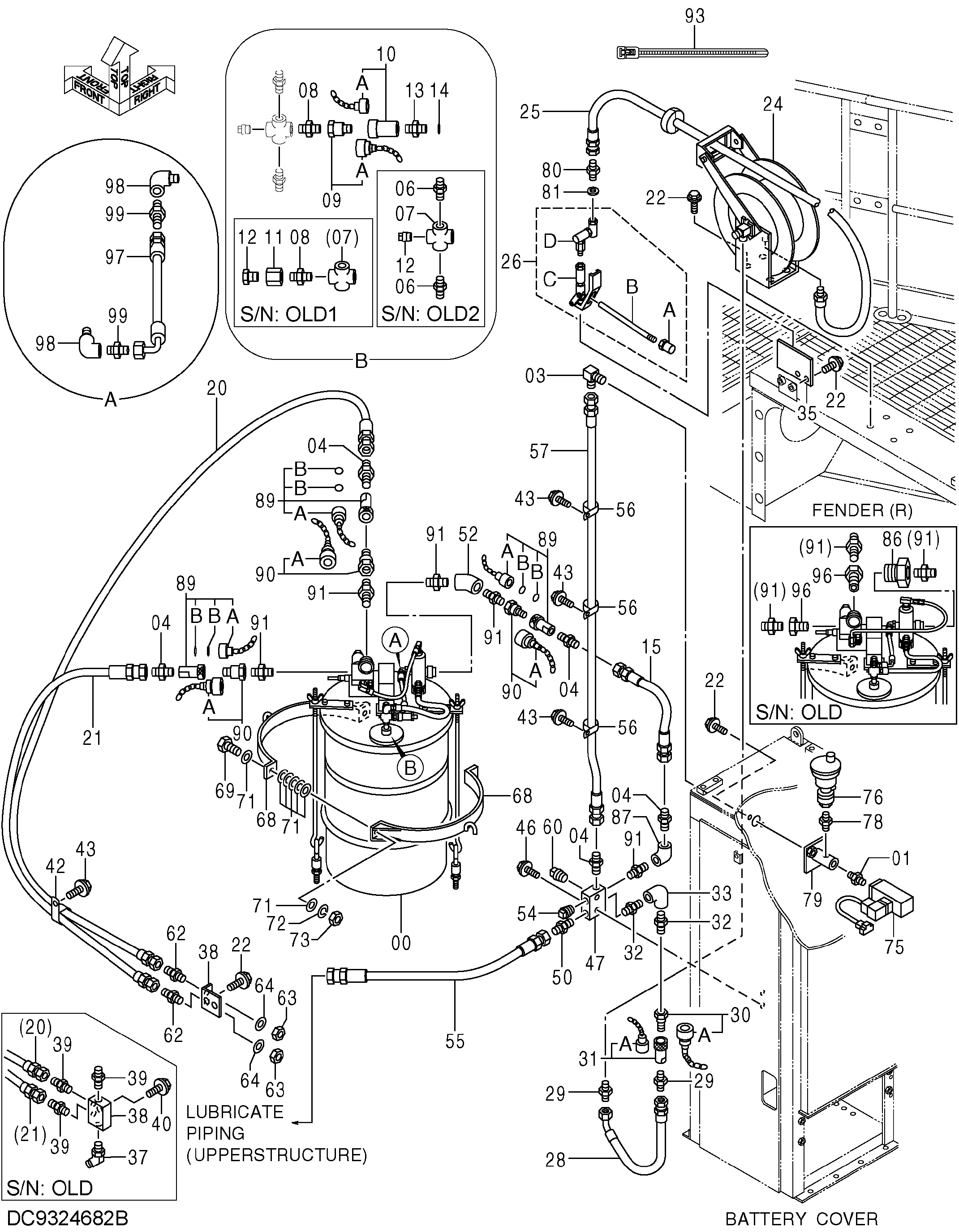 Схема Лубрикатор HITACHI EX2600-6LD