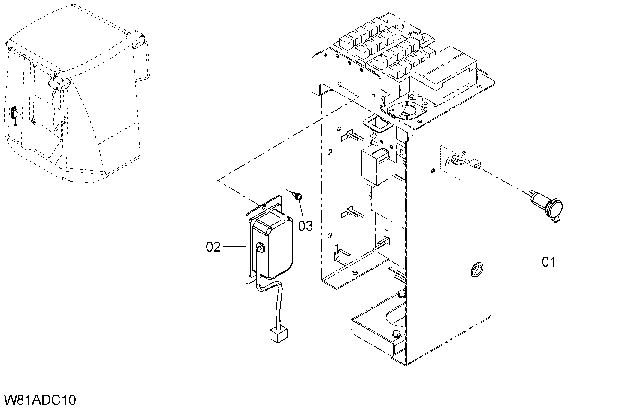 Схема 12V силовой блок(DC12V) HITACHI ZW250