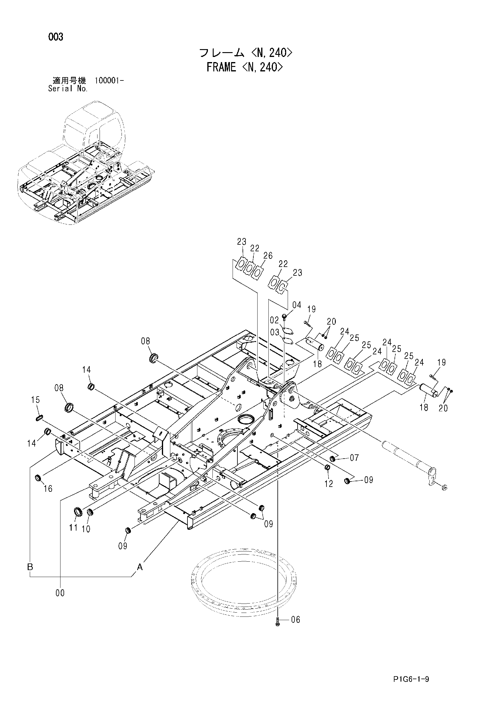 Схема Рама <N, 240> HITACHI ZX210-HCME
